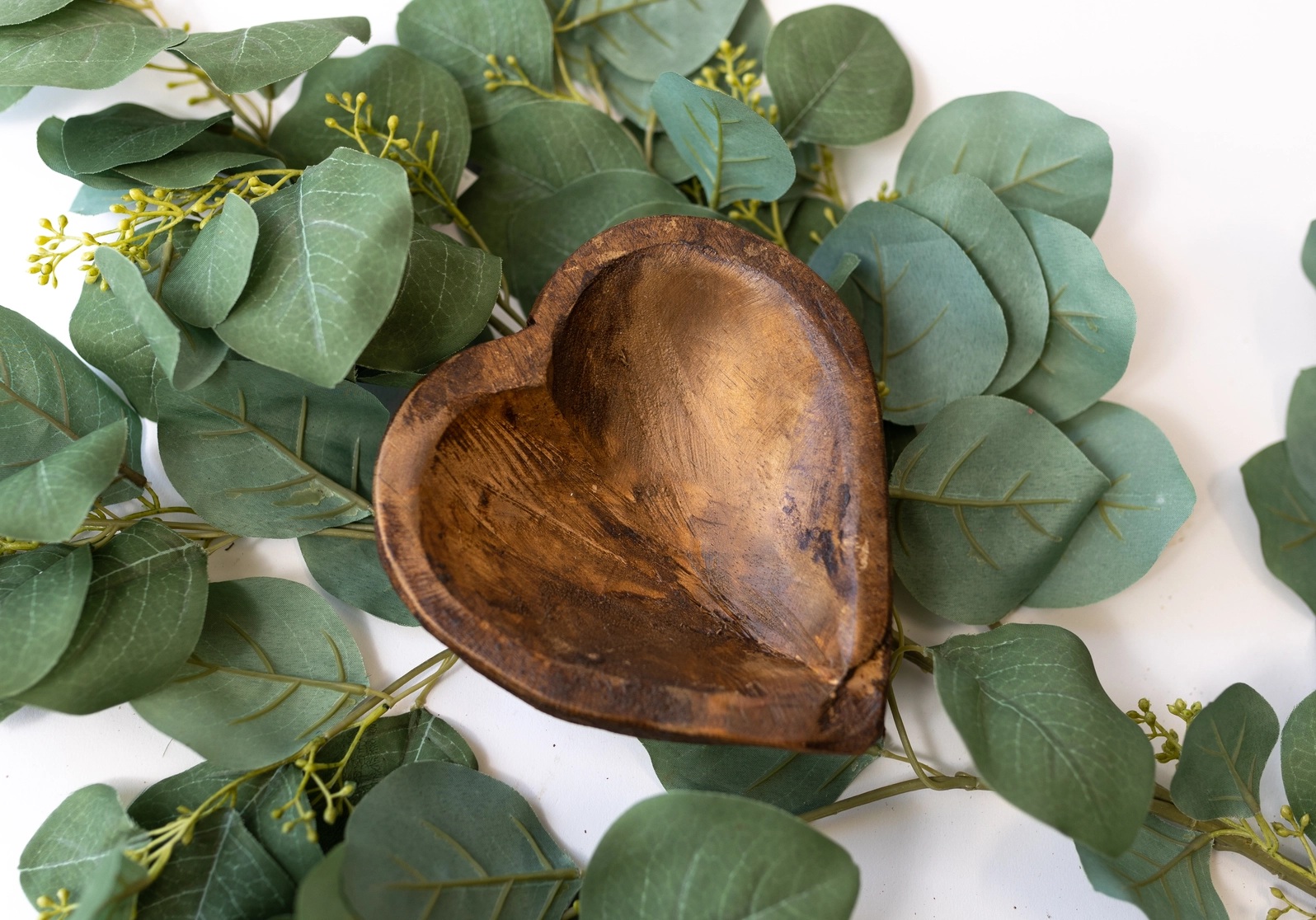 Sweet Heart Dough Bowl - Wood