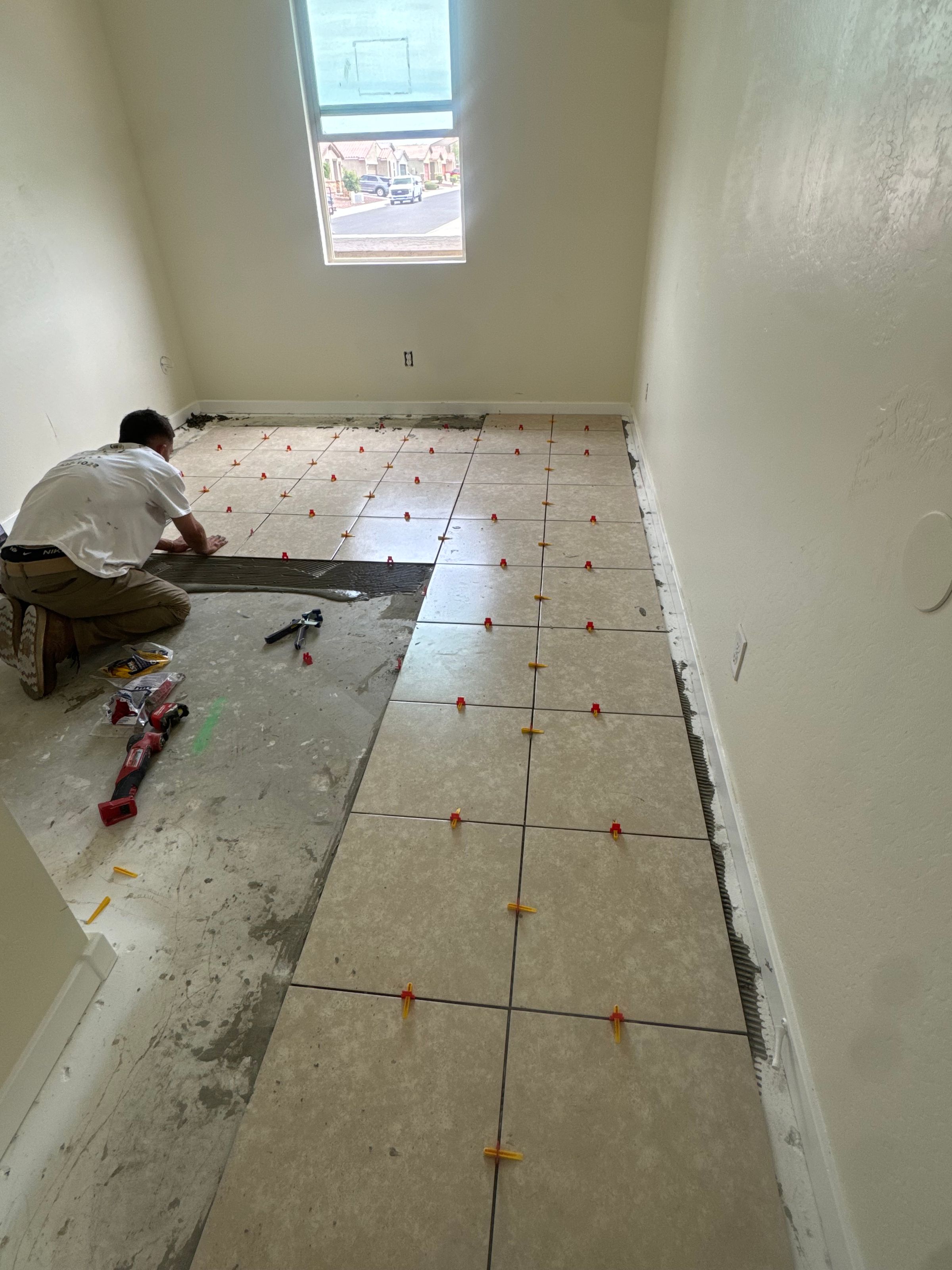 Tile installation 