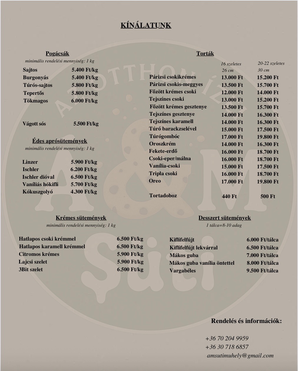 Á&M Süti – Házi sütemények, torták és desszertek Budapesten's image
