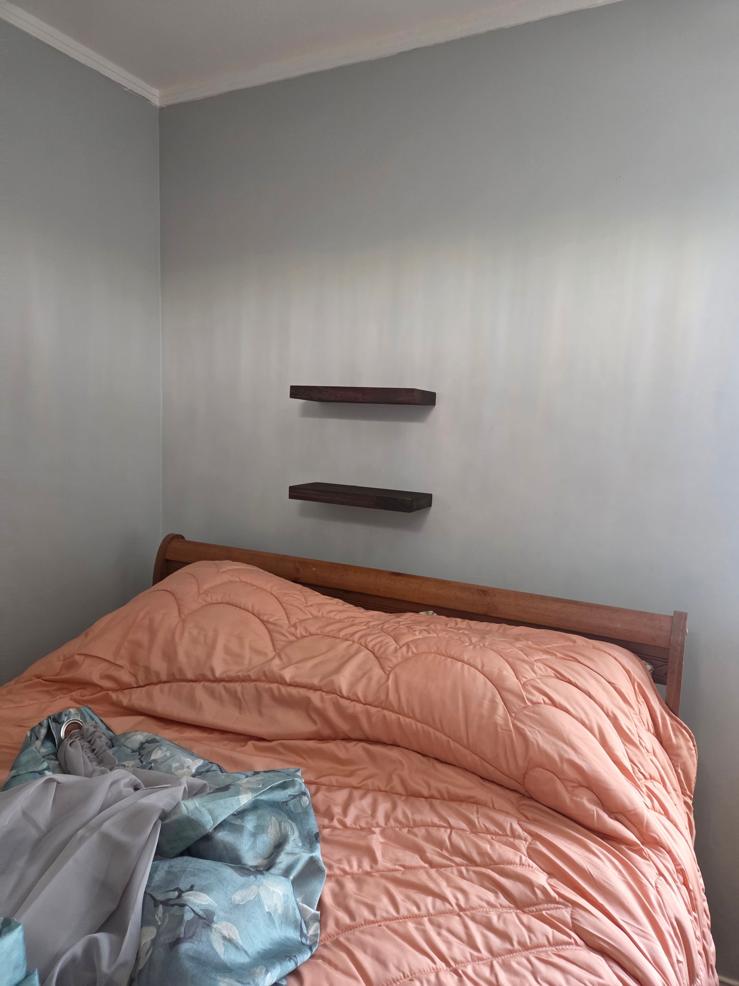 Wall shelves installed