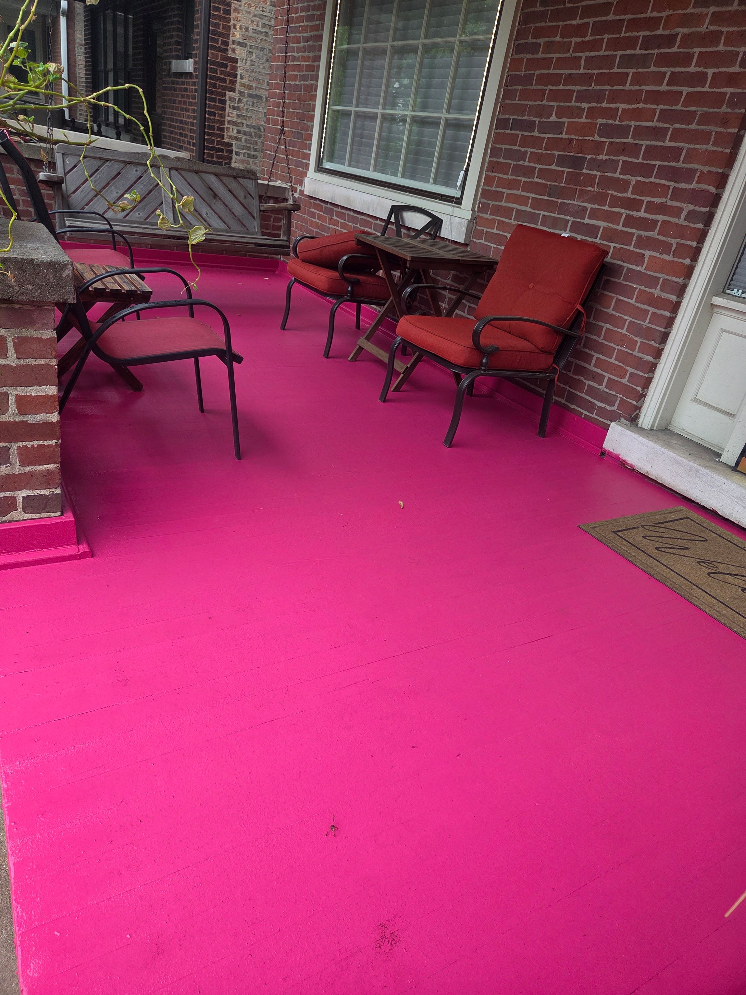 Front porch power wash and paint