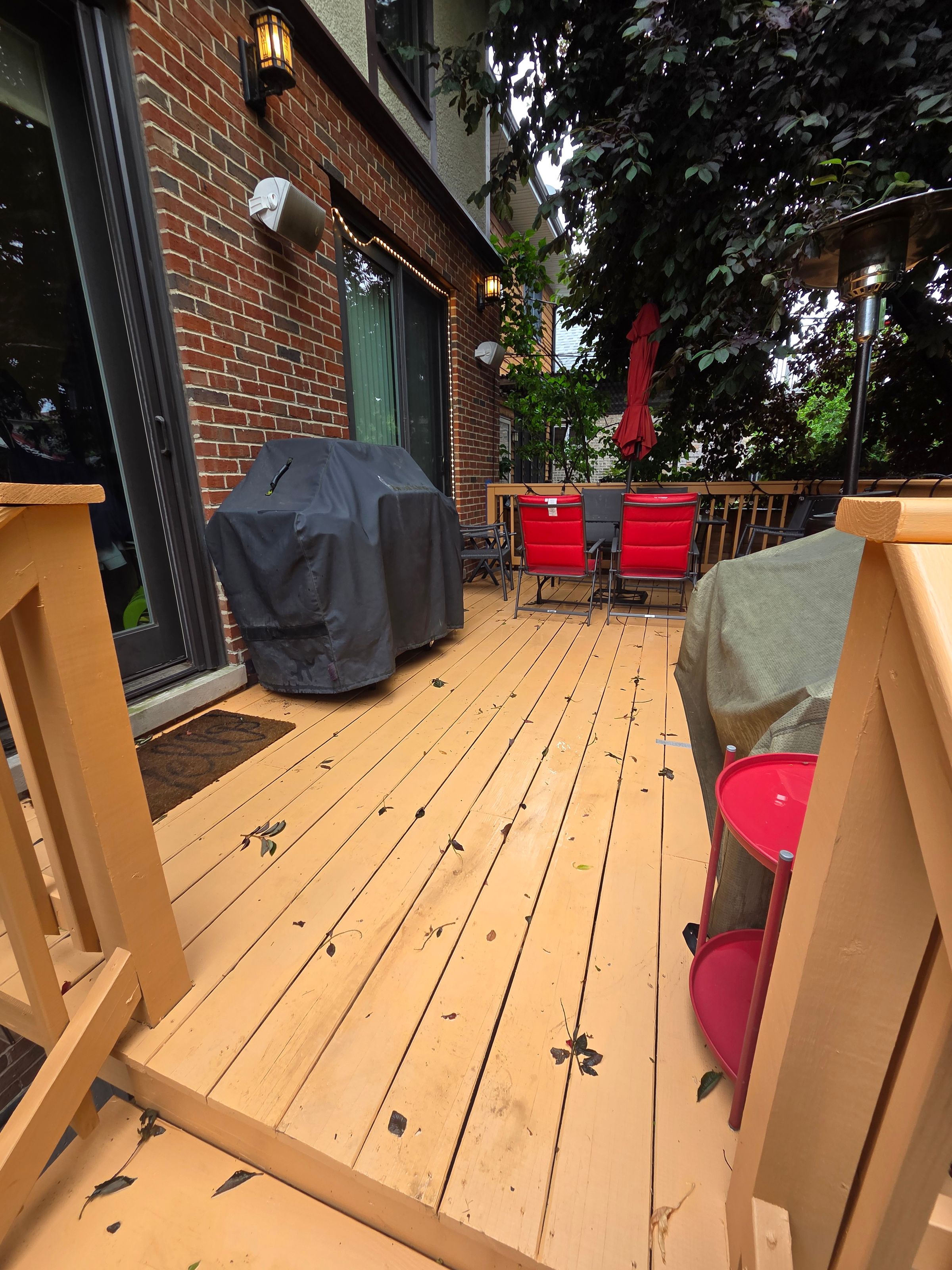 Back porch power wash and paint