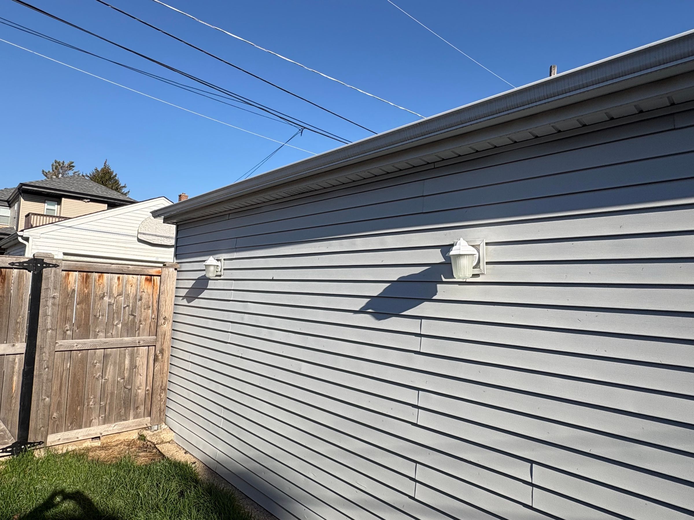 Outdoor garage light replaced