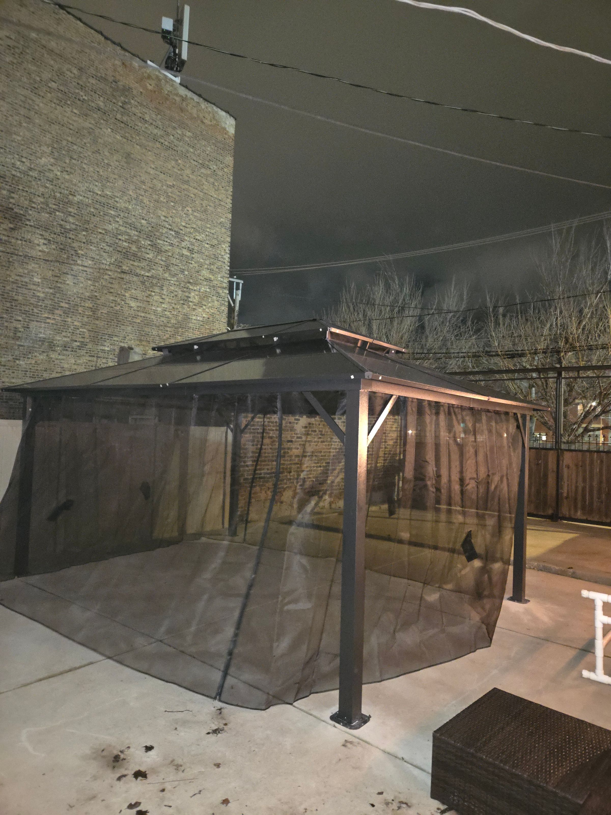 Outdoor gazebo assembled