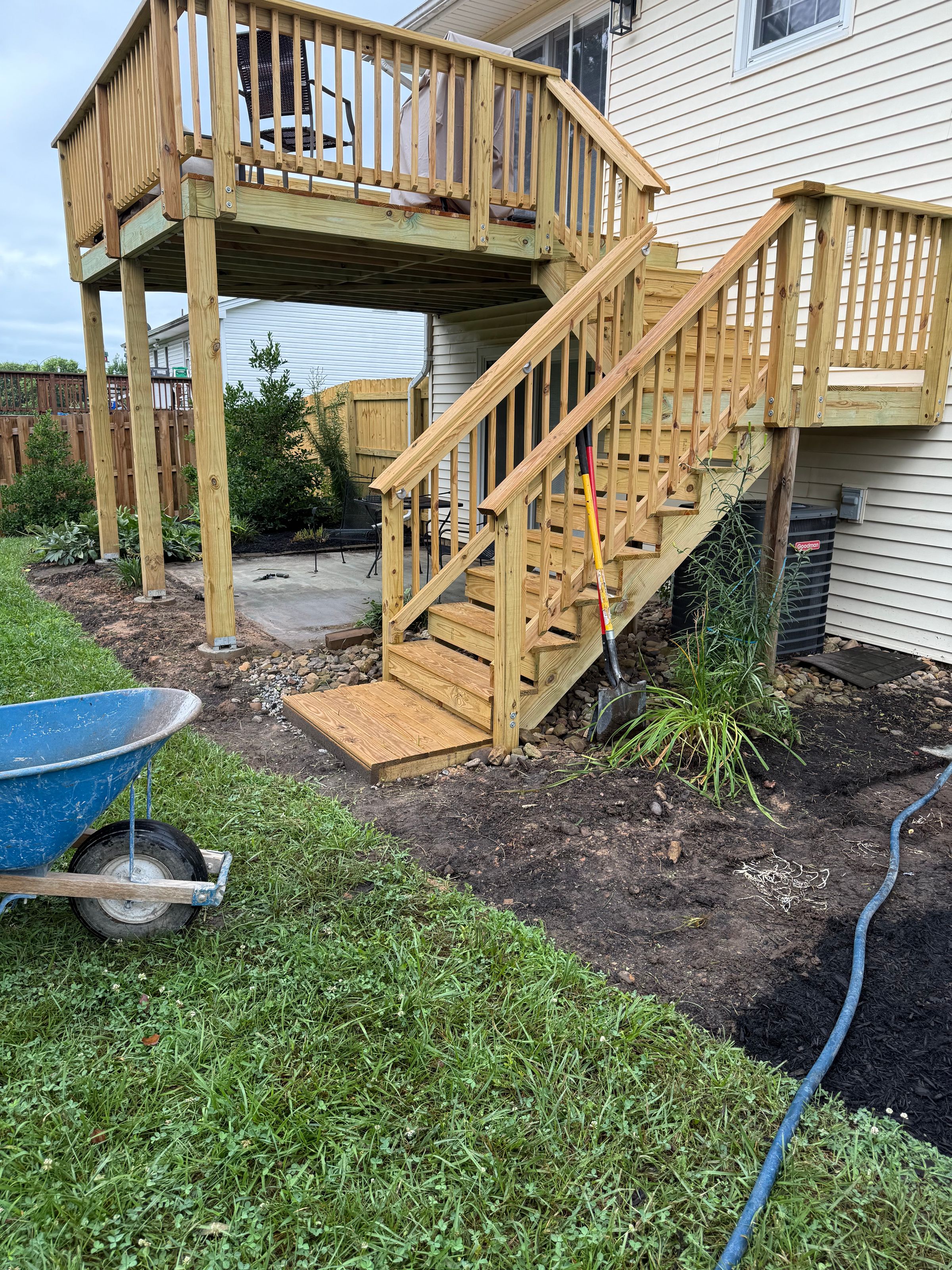 Under Deck Sidewalk Before