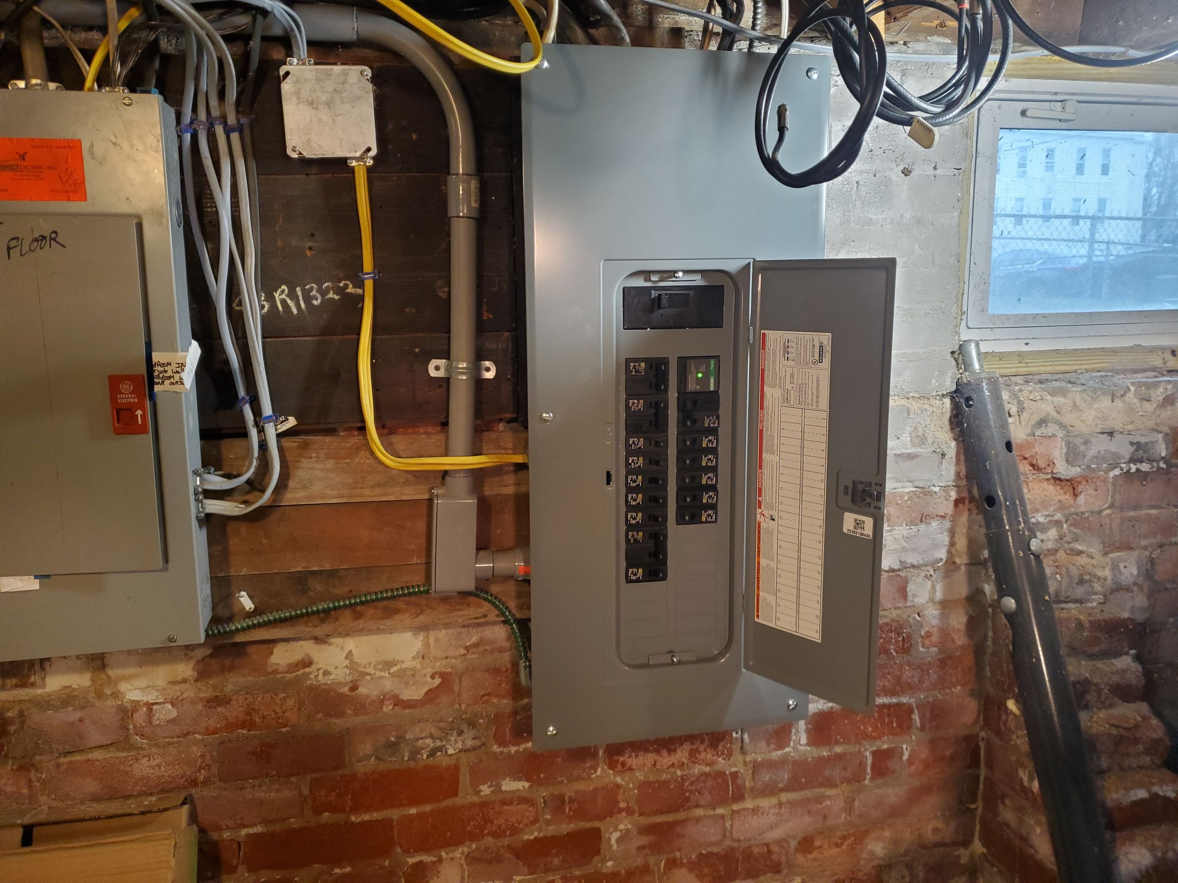 One of two new panels for a customer in Chicopee