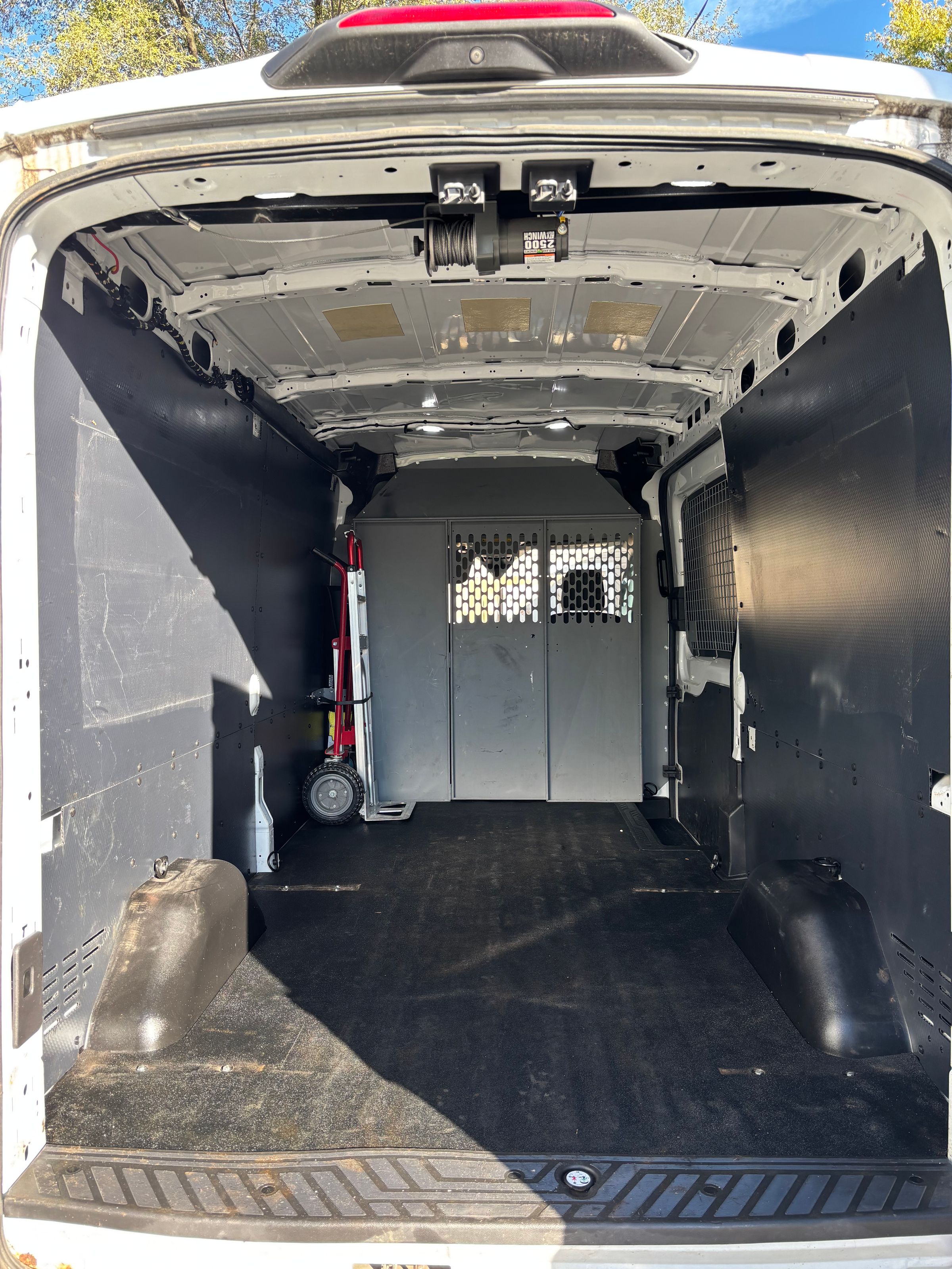 The attached secured shelves can be removed upon advanced request.