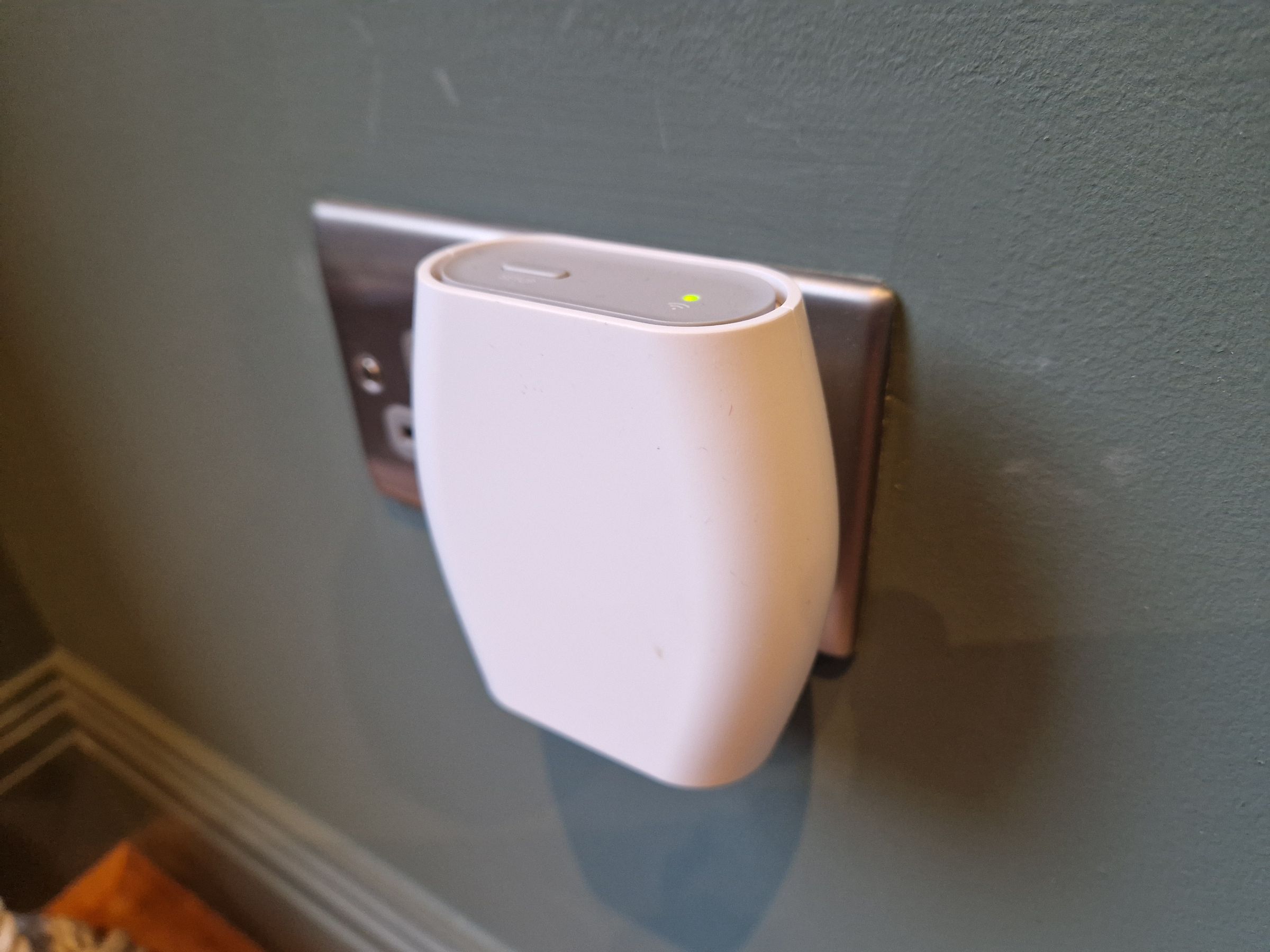 LoRaWAN Gateway plugged into a wall