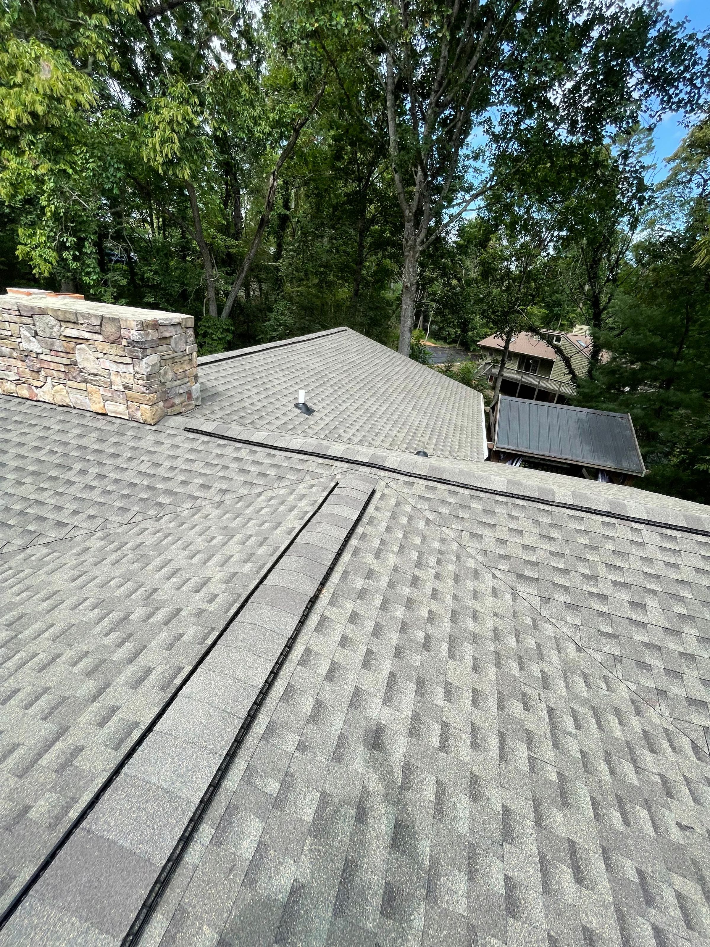 Overview with Stone Chimney