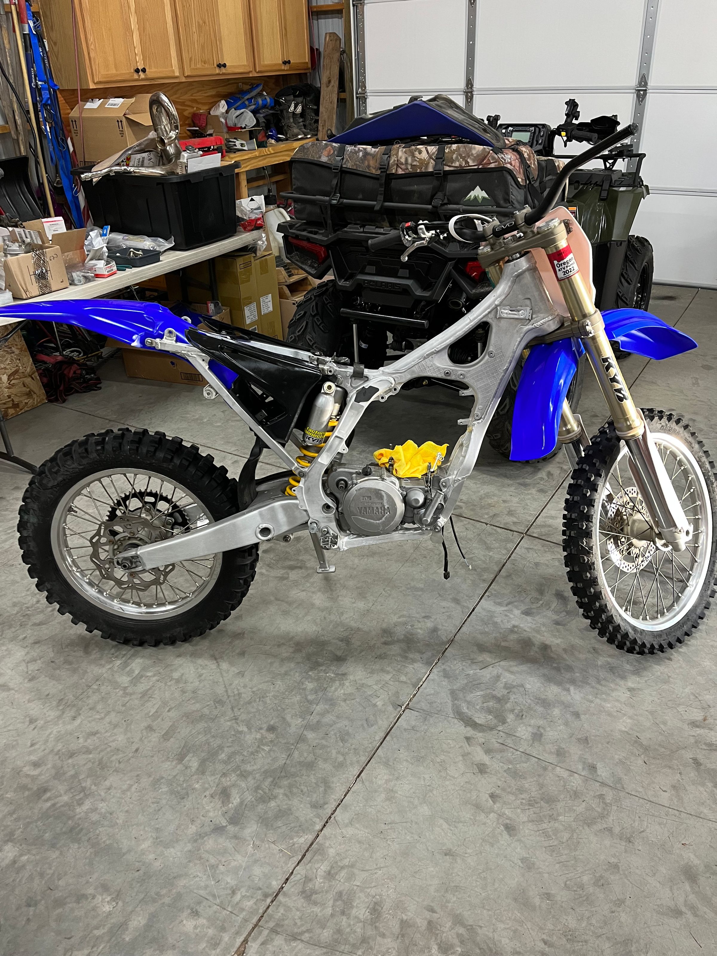 Chassis together and engine installed