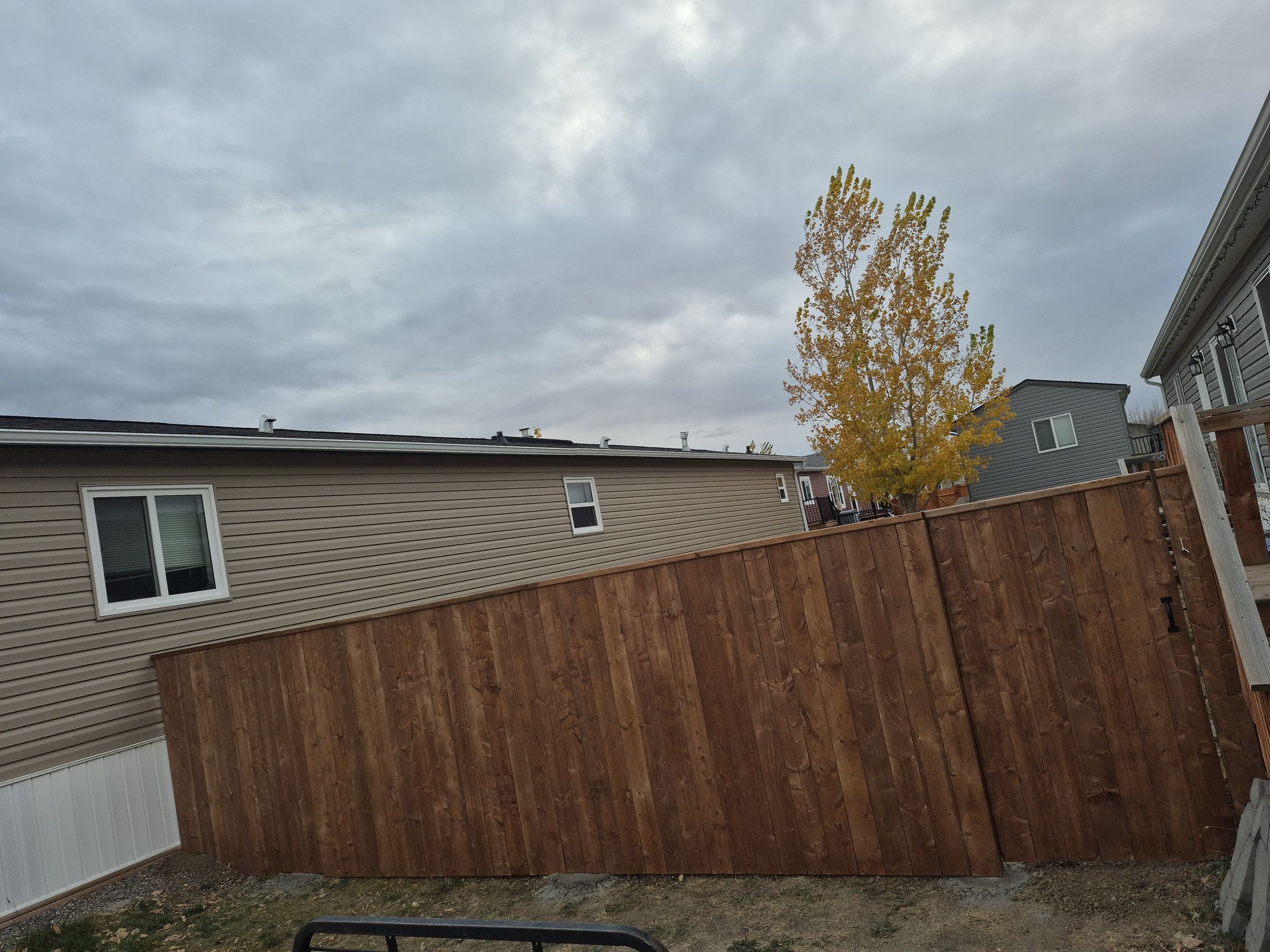 Treated fence build