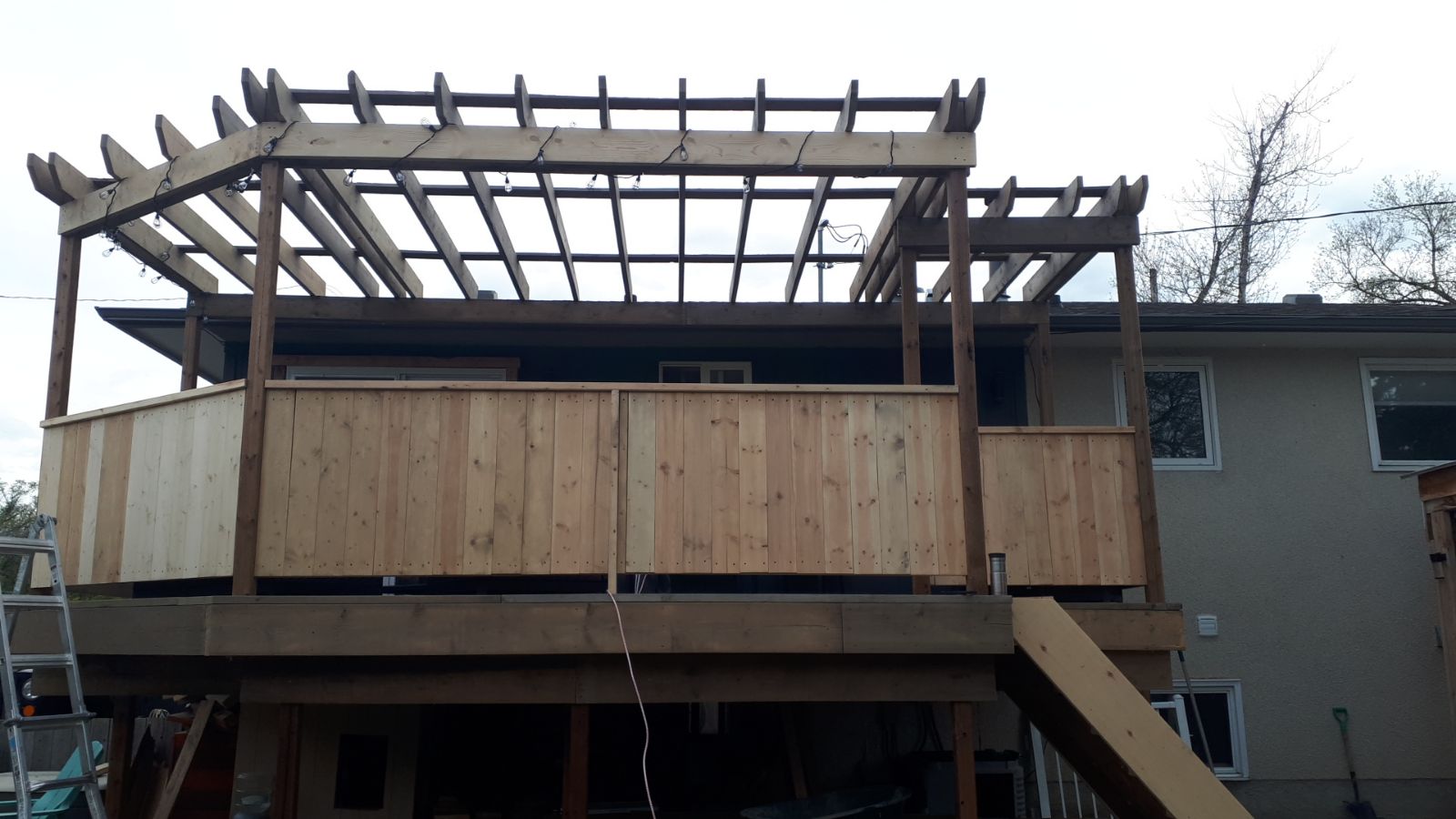 Custom deck with a pergola