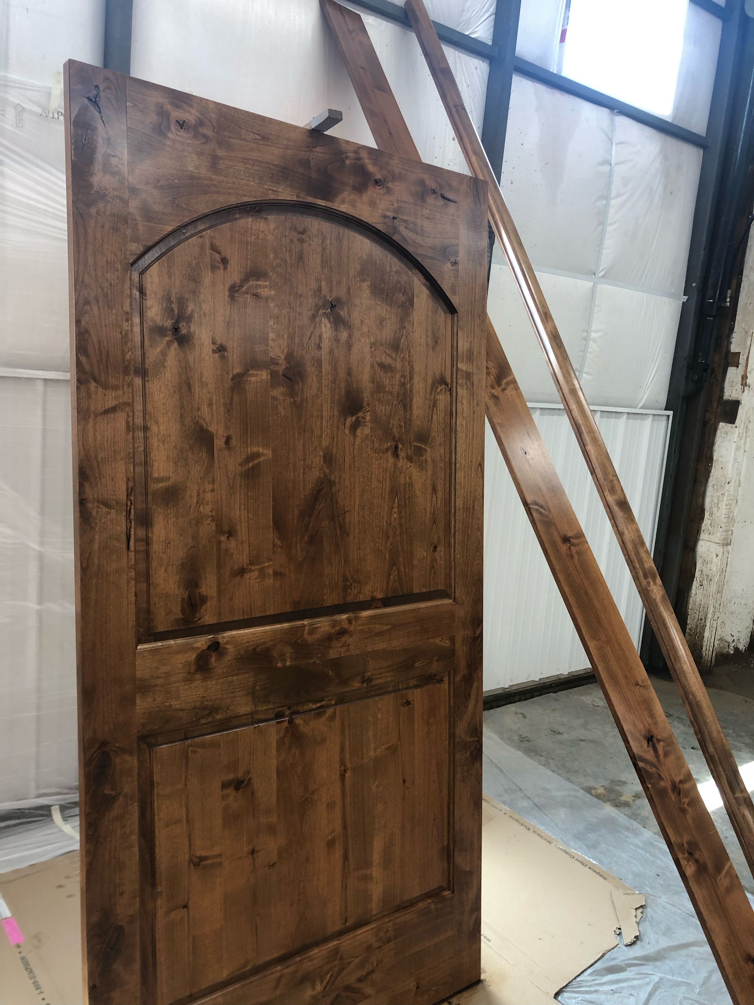 Stain and lacquer doors