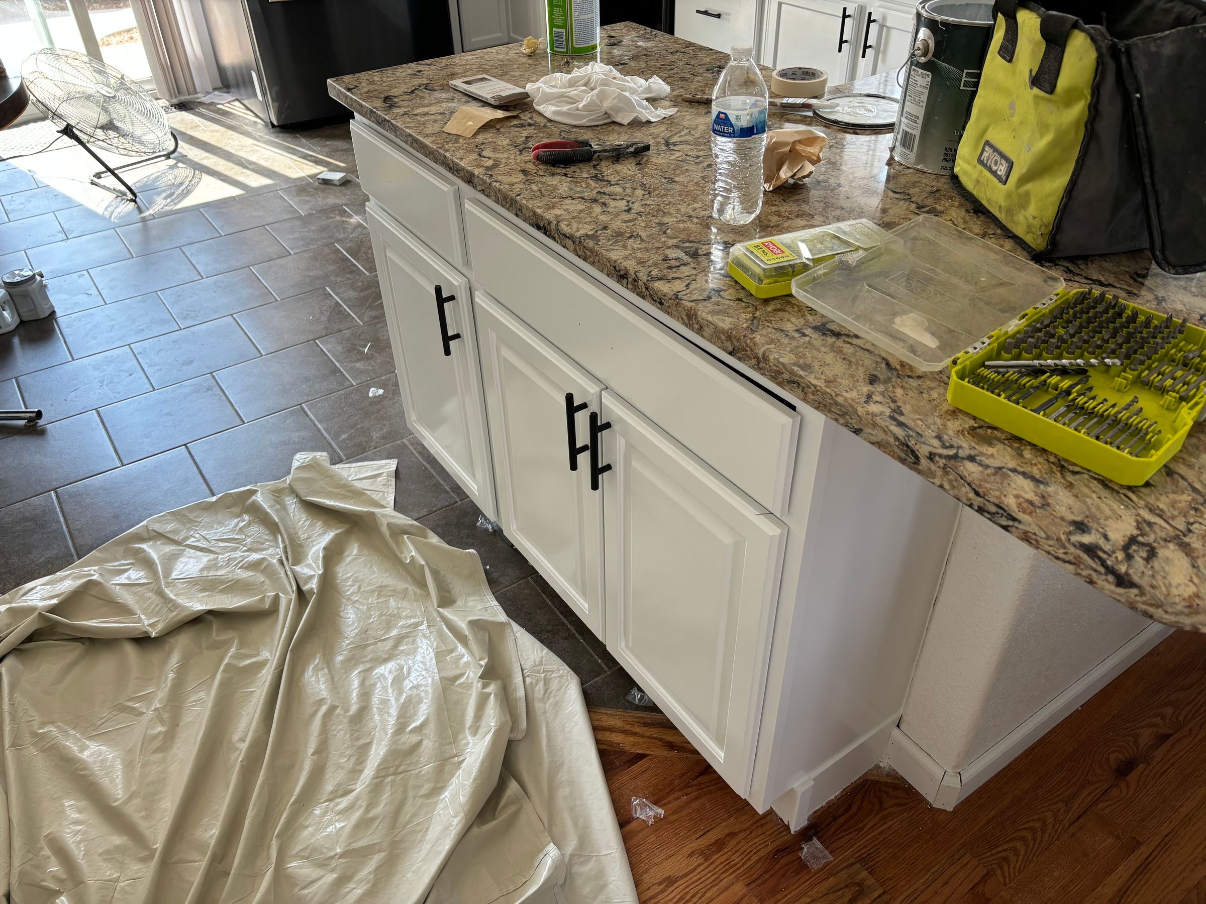After kitchen cabinets 