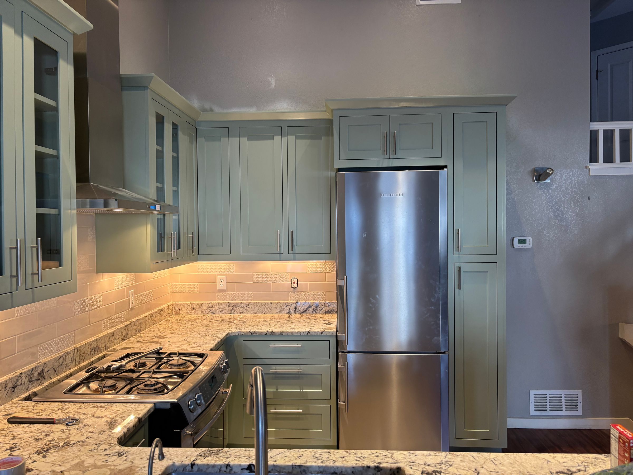 After kitchen cabinets 