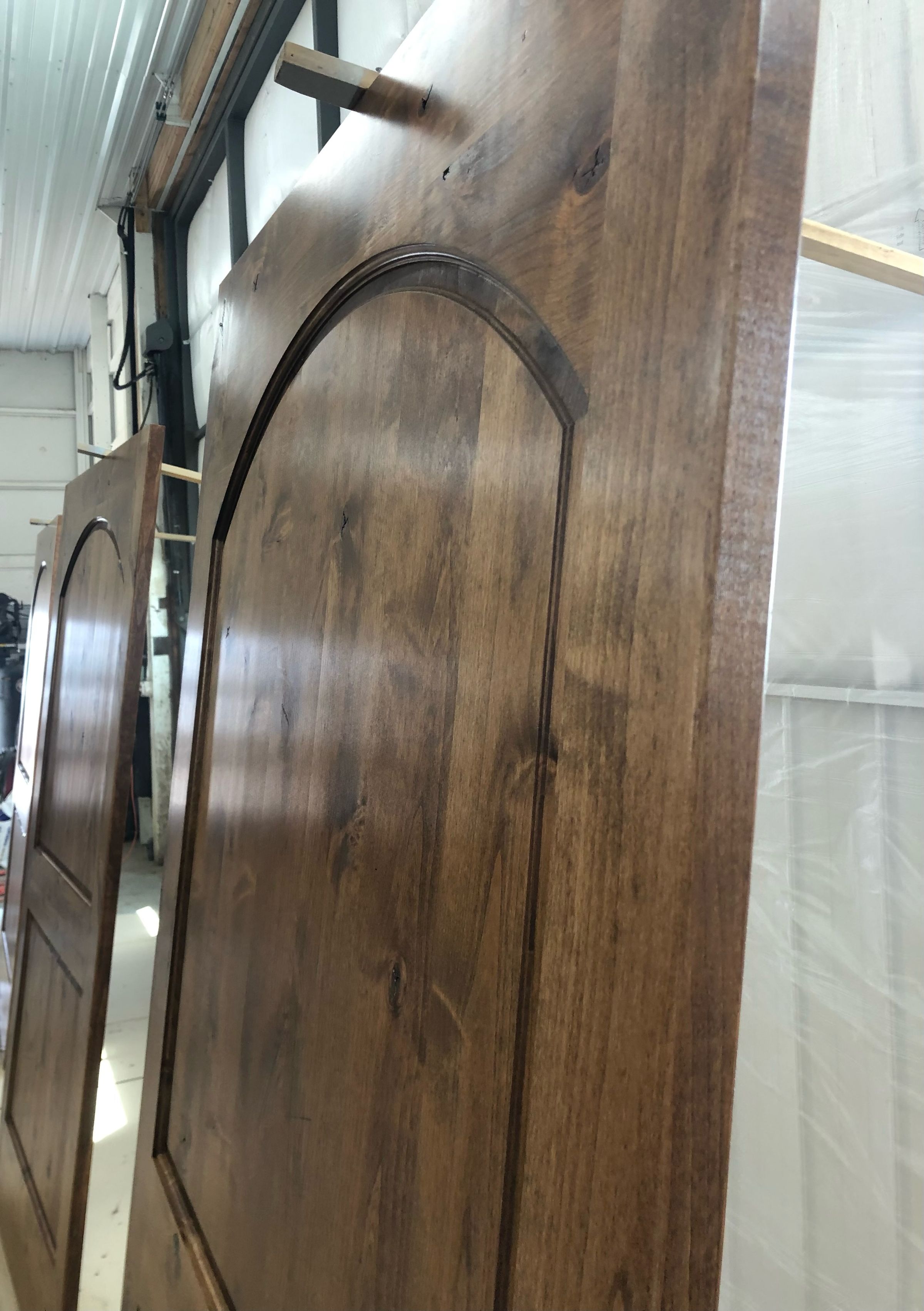 Stain and lacquer doors