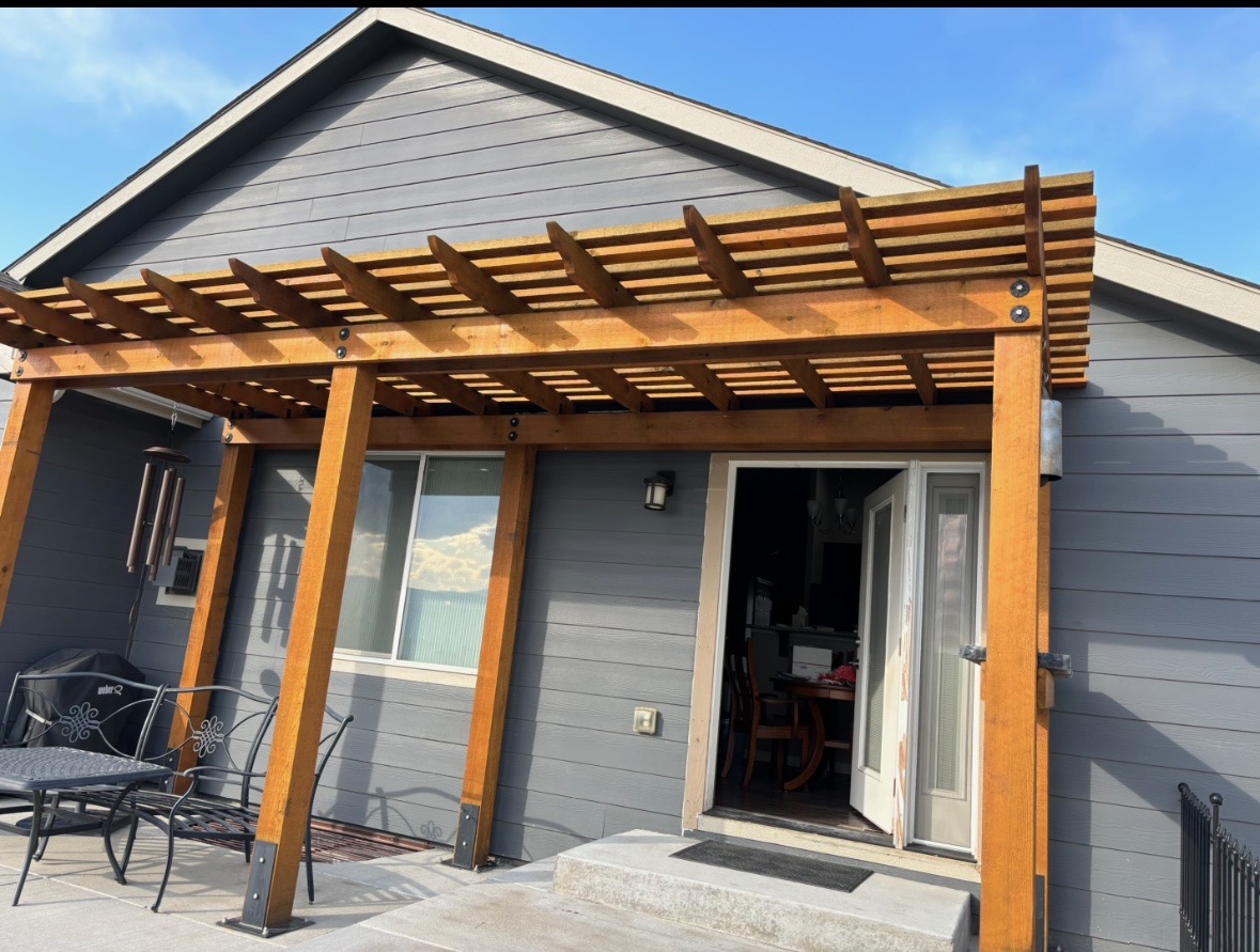 Pergola before stain