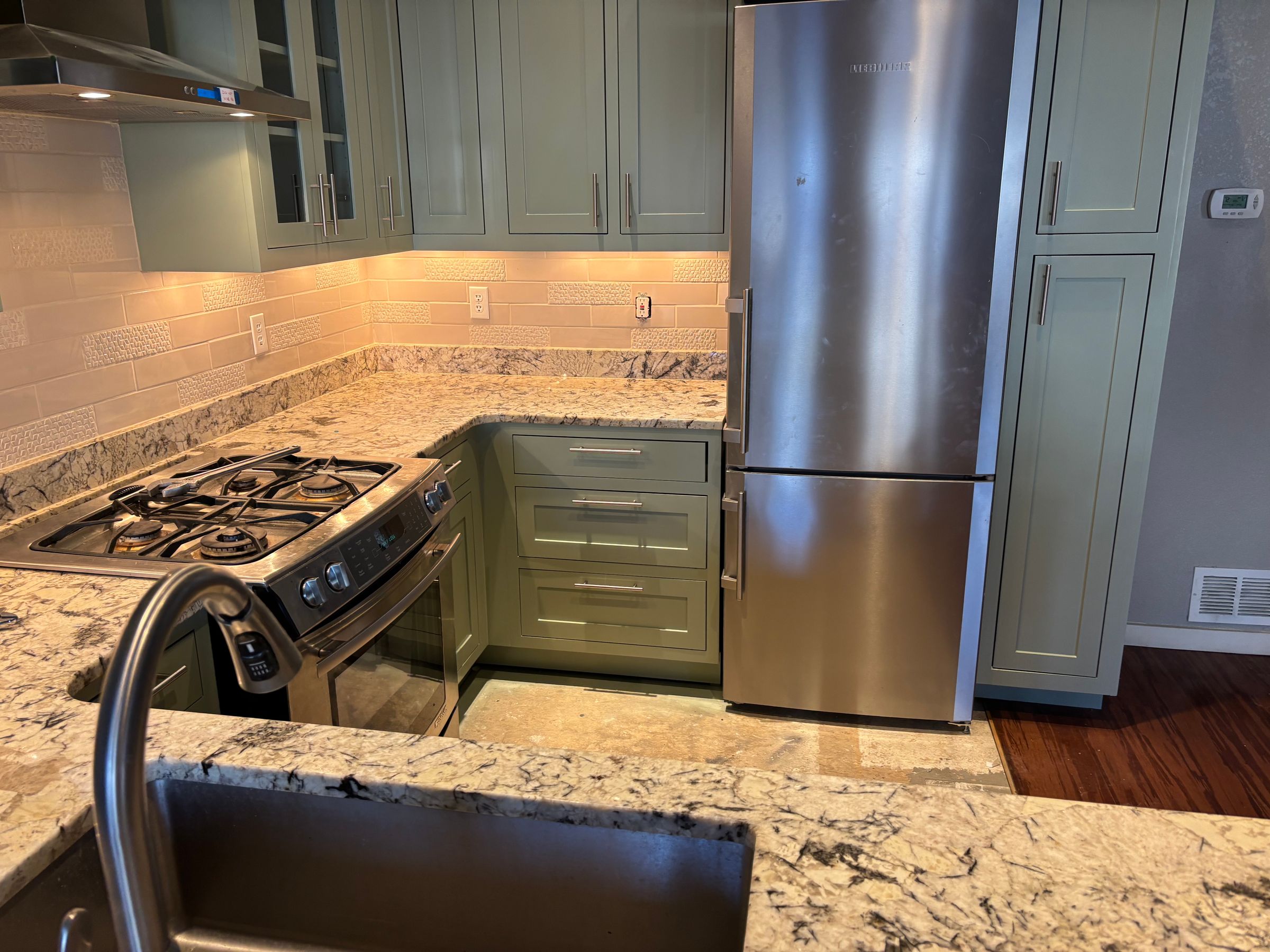 After kitchen cabinets 