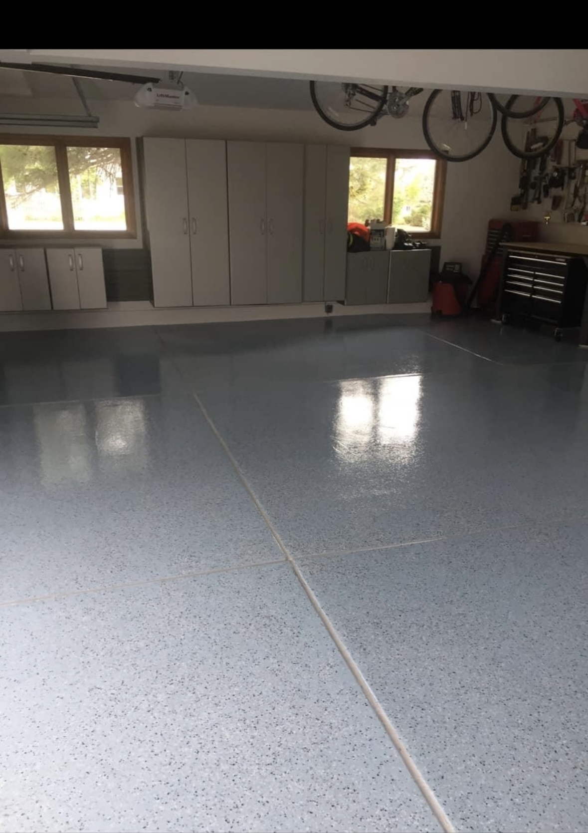 Epoxy garage floor