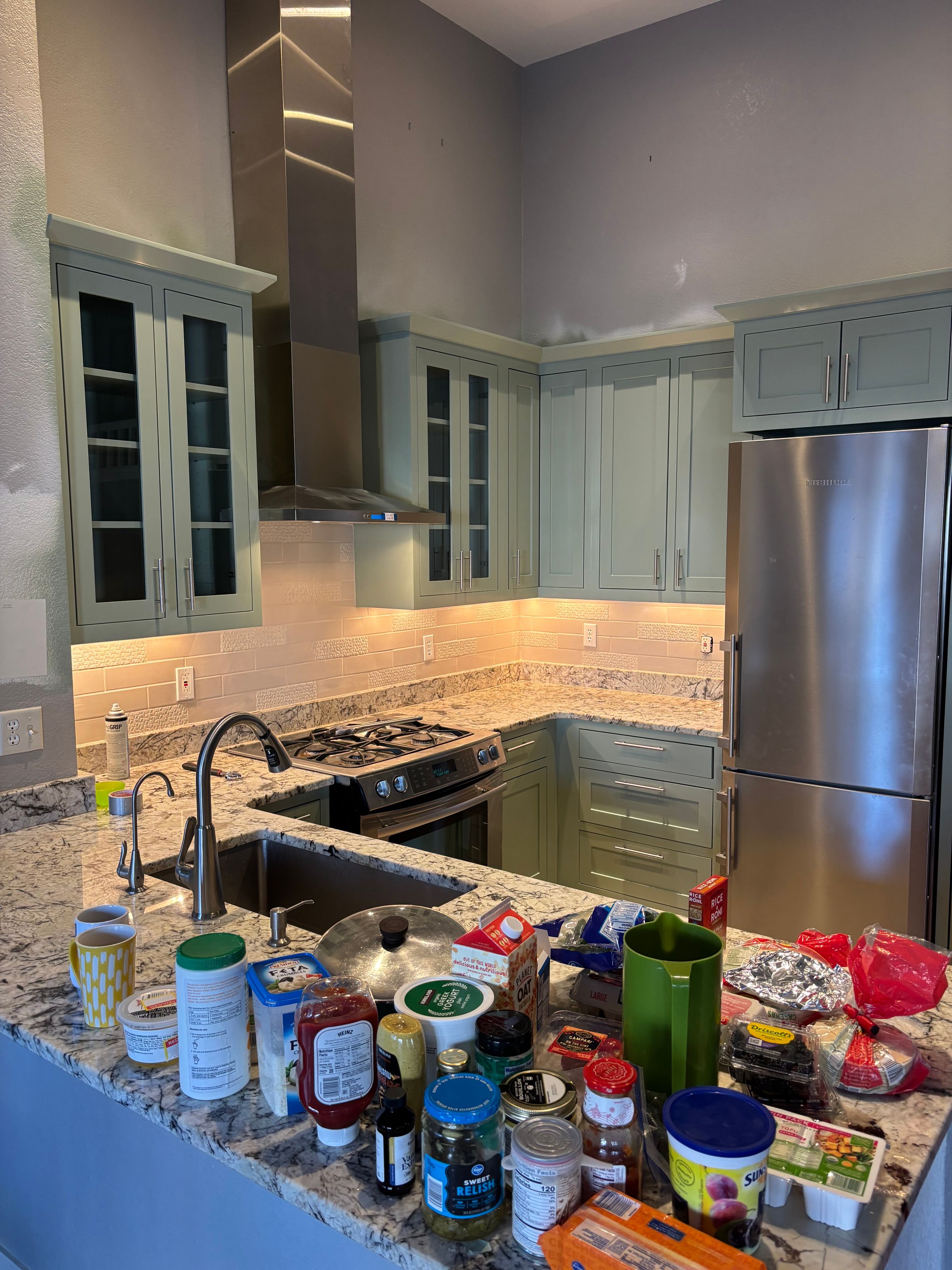 After kitchen cabinets 