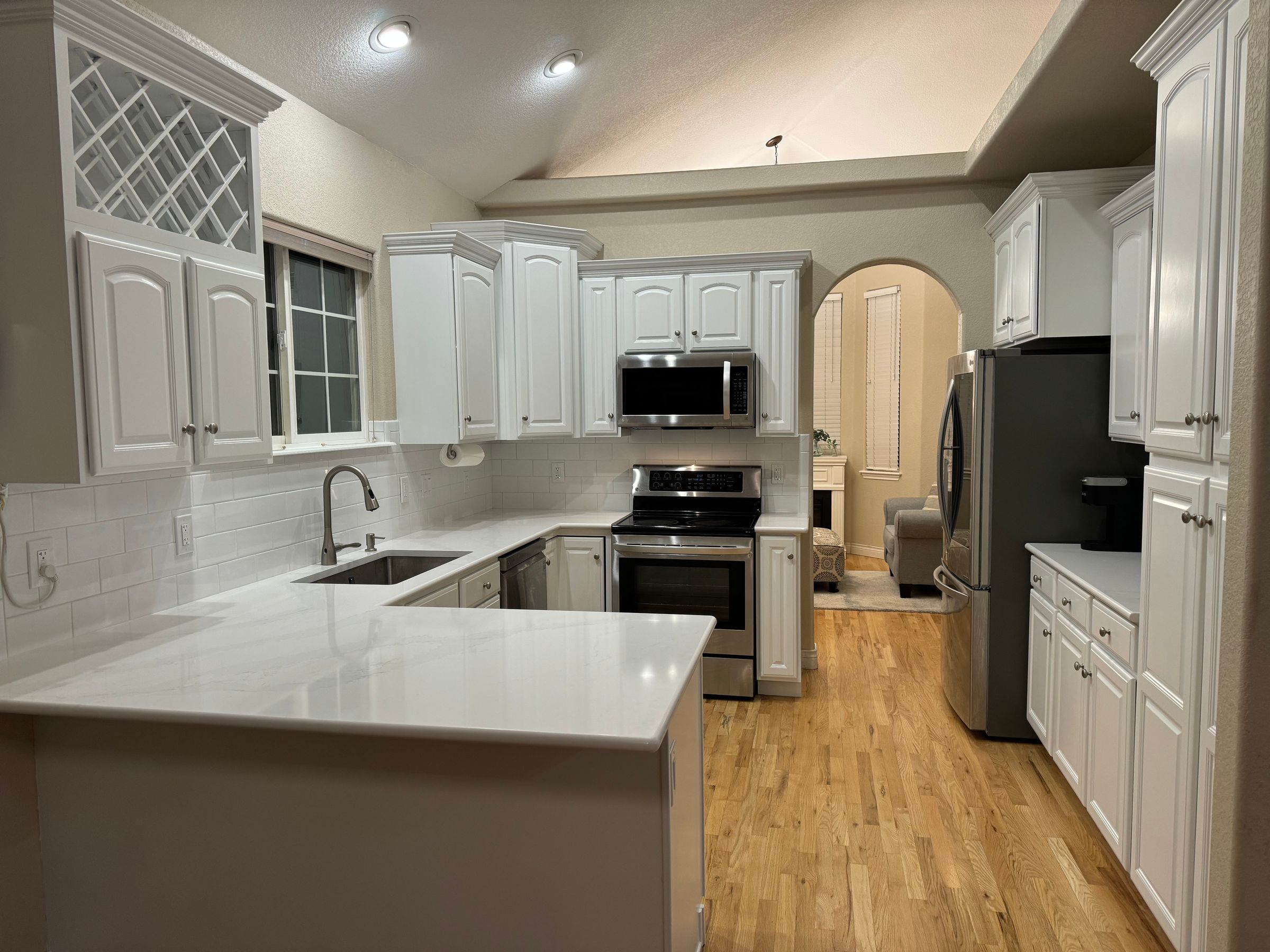 After kitchen cabinets