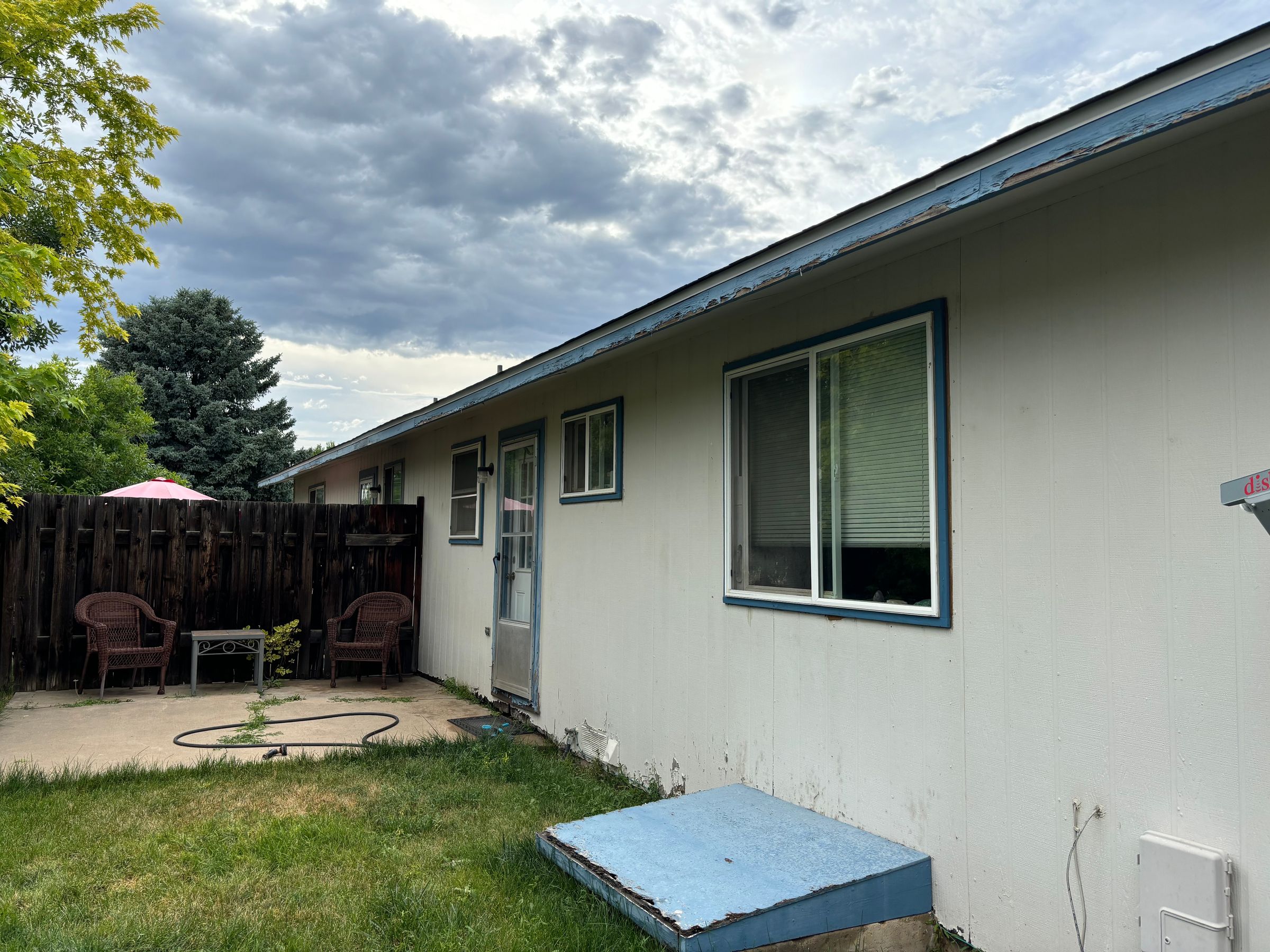 Before exterior repaint