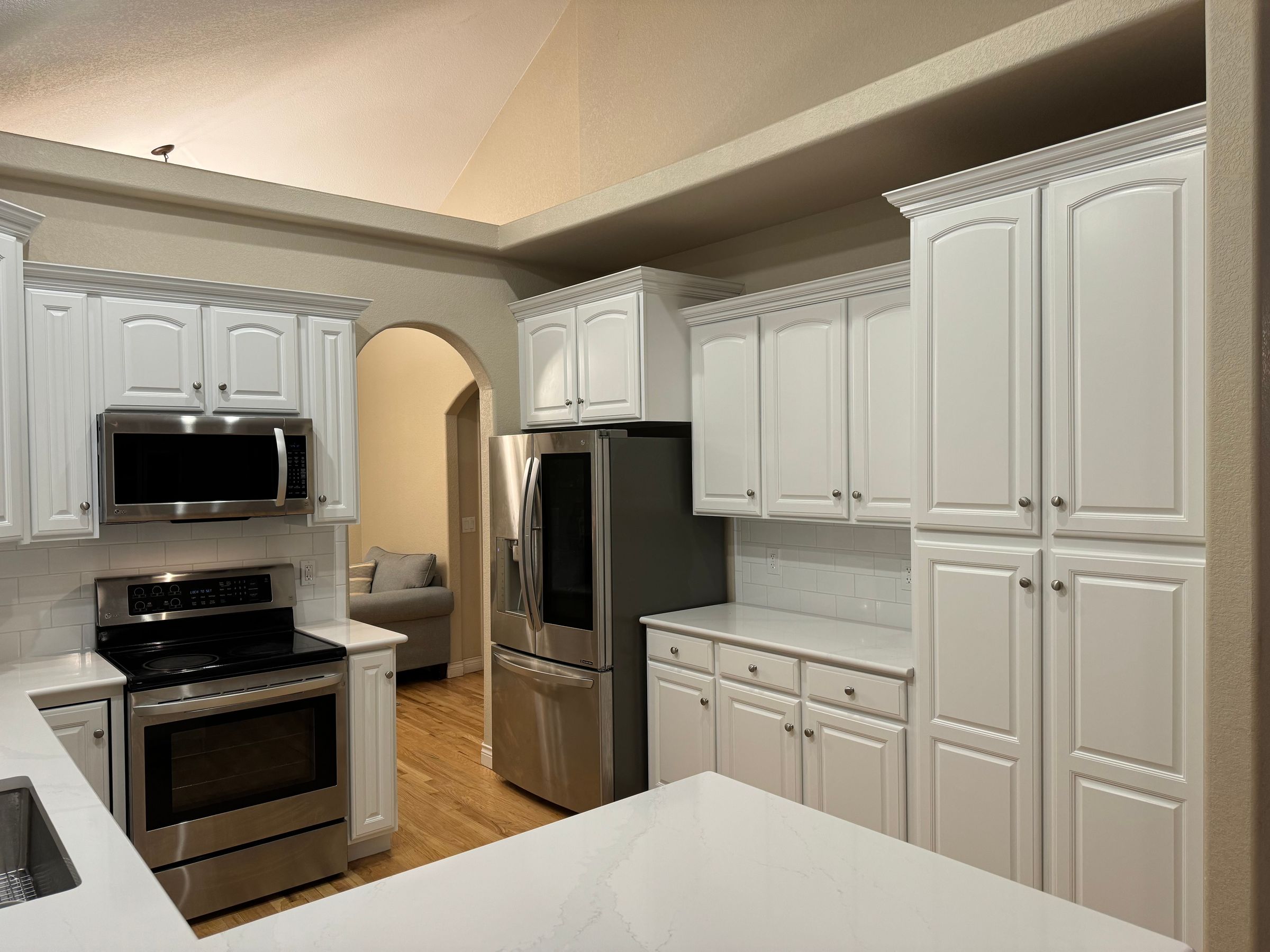 After kitchen cabinets