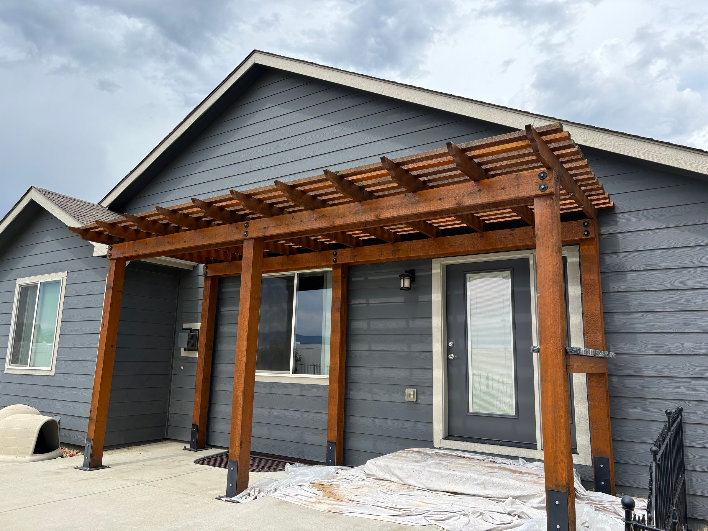 Pergola after stain