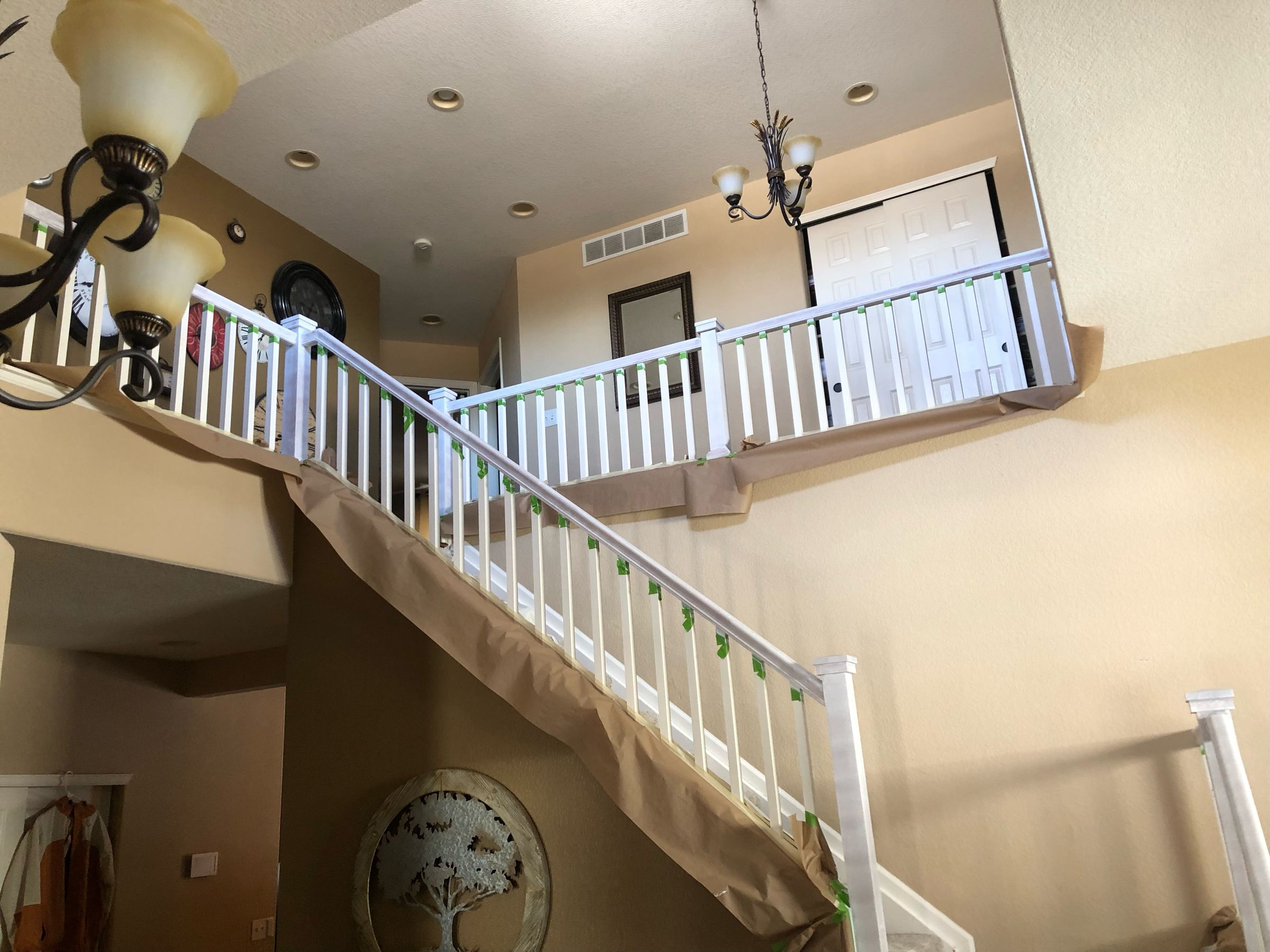 During handrails