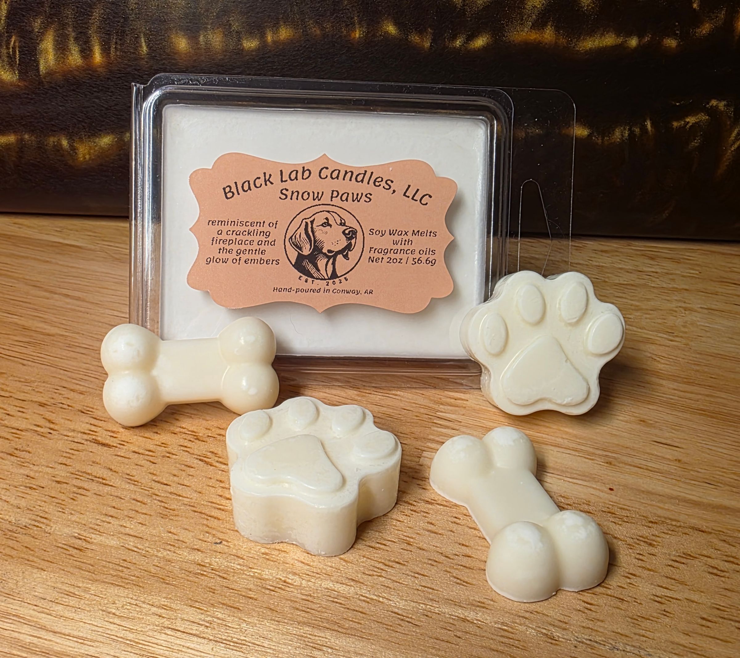 Snow Paws- reminiscent of a crackling fireplace and the gentle glow of embers
