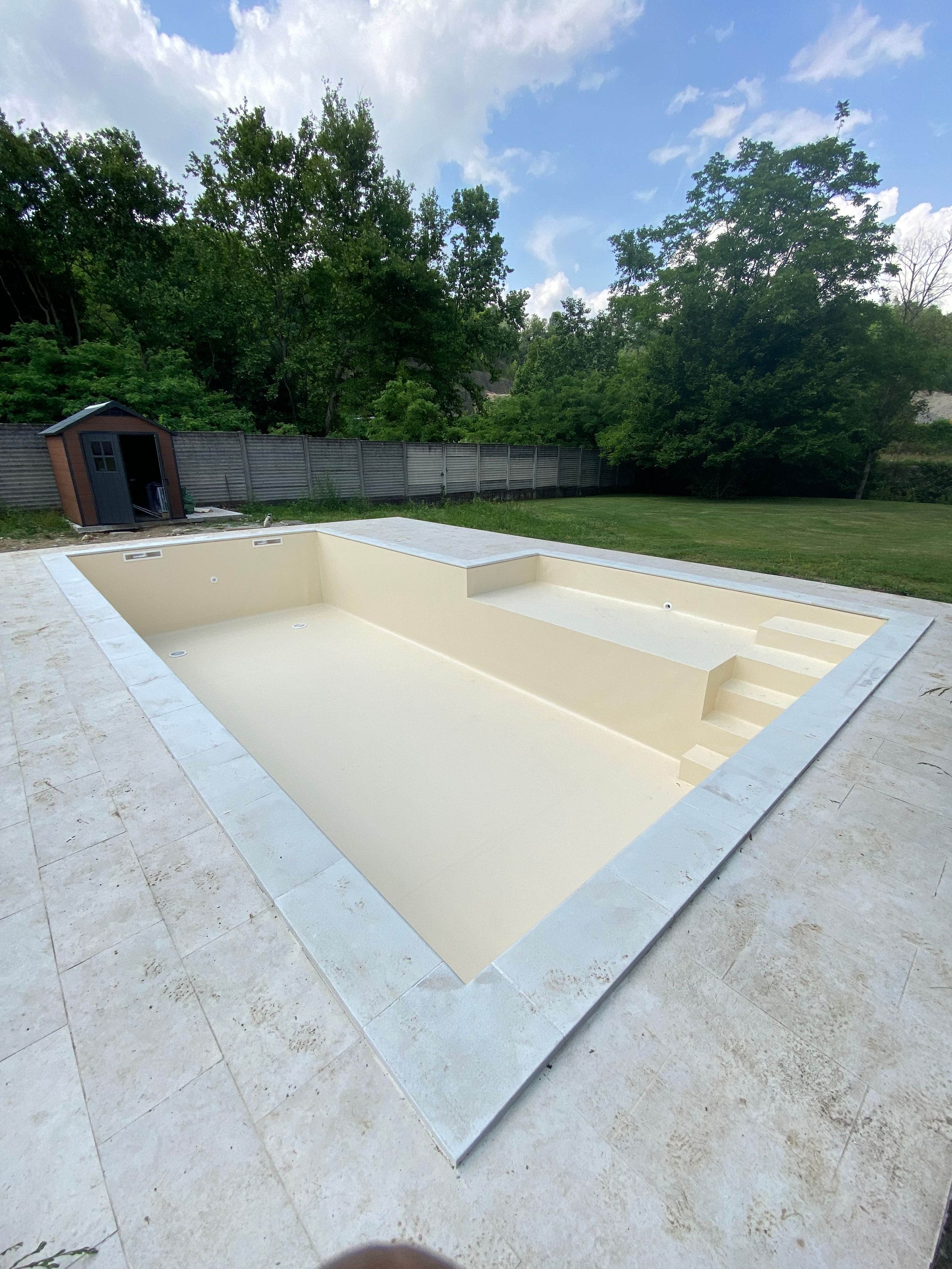 Installazione su misura liner piscina 