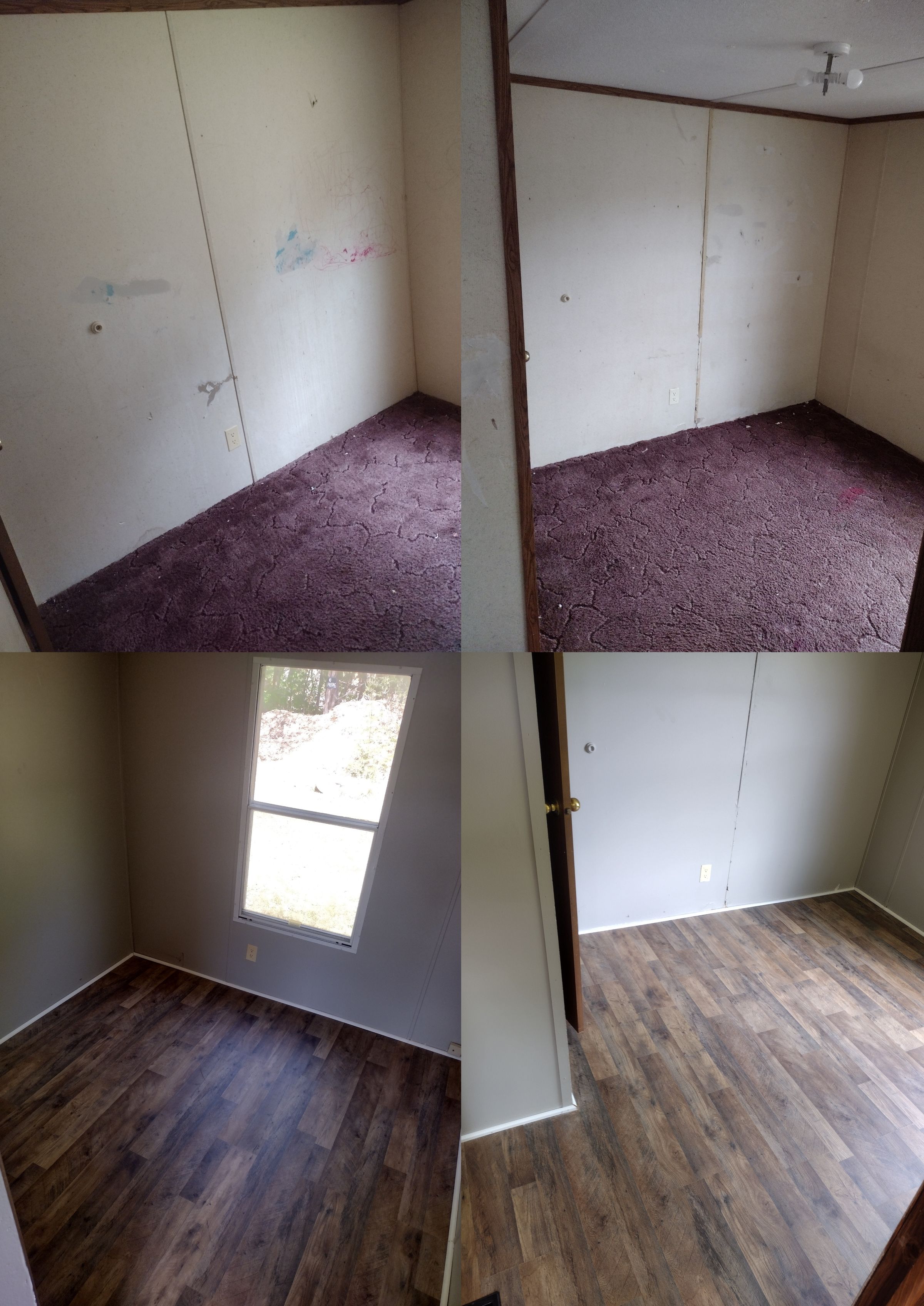 renter left a mess & we fixed painted and replaced the carpet with LVP