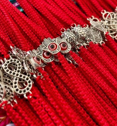 Handcrafted by Otavaleños ( indigenous people native to the Andean Mountains of Imbabura Province in Northern Ecuador) Blessed Enhance with holy water for divine protection and spiritual blessing. The red string bracelets were blessed in the Basilica of the National Vow, a cathedral located in the center of Quito, is a monument built as a perpetual reminder of the consecration of the Republic of Ecuador to the Sacred Heart of Jesus. The Sacred Heart of Jesus refers to the heart of Jesus Christ and is a symbol of divine love. For the Ecuadorian people, devotion to the Sacred Heart of Jesus represents a source of love, mercy, hope, and spiritual strength.