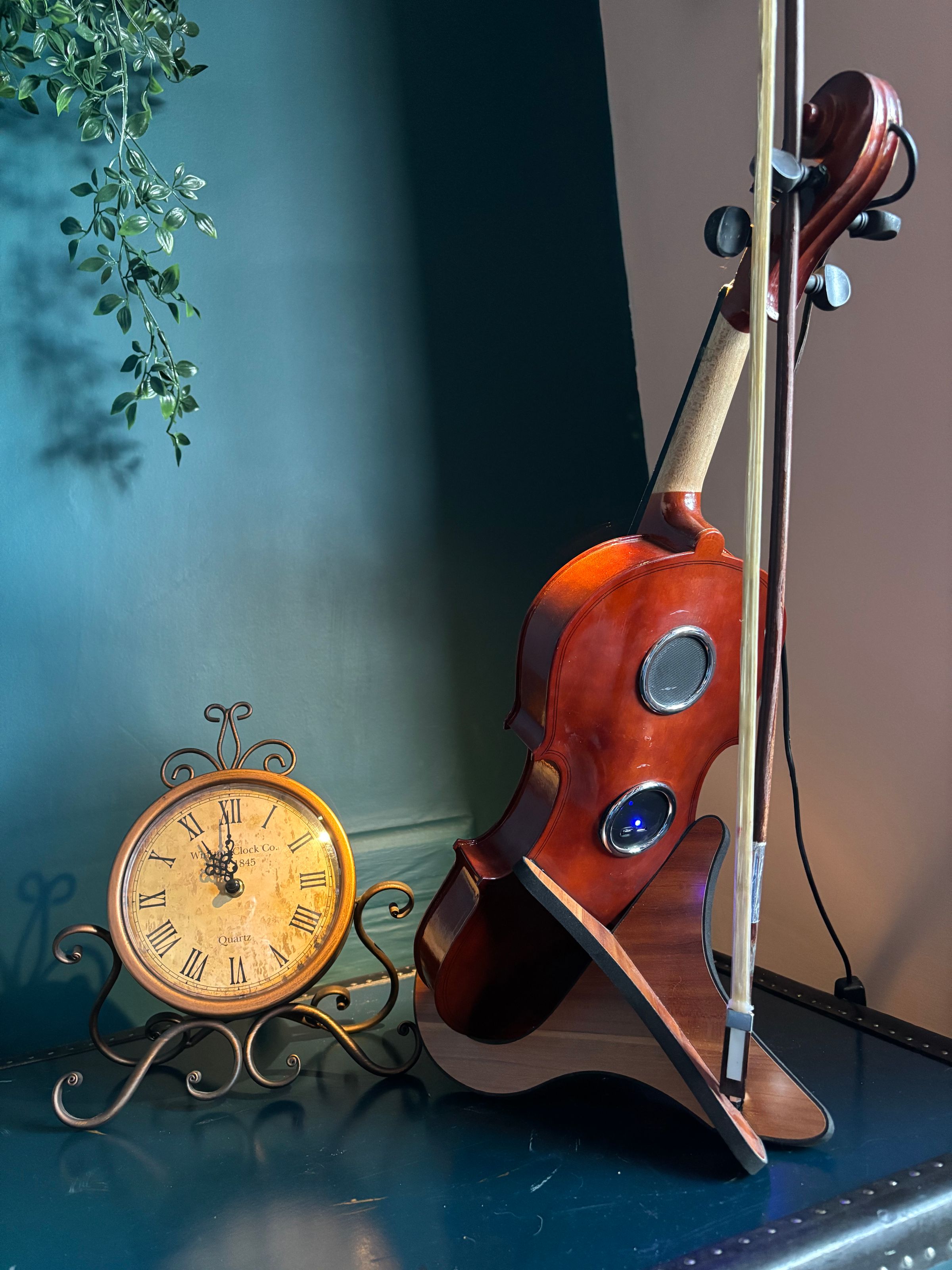 Reverse of lamp showing the discreet speaker