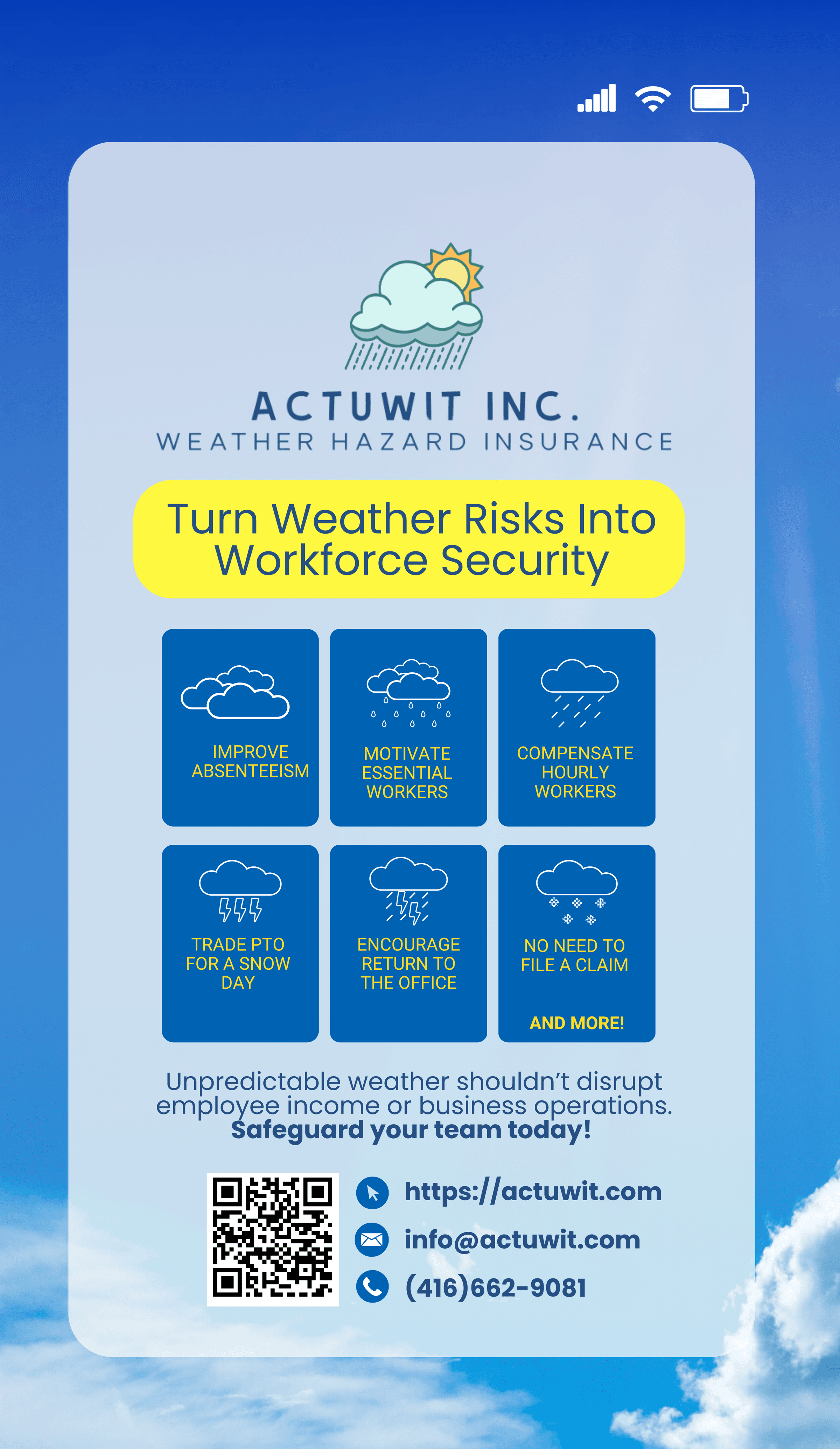 Actuwit Weather Hazard Pay Insurance's image