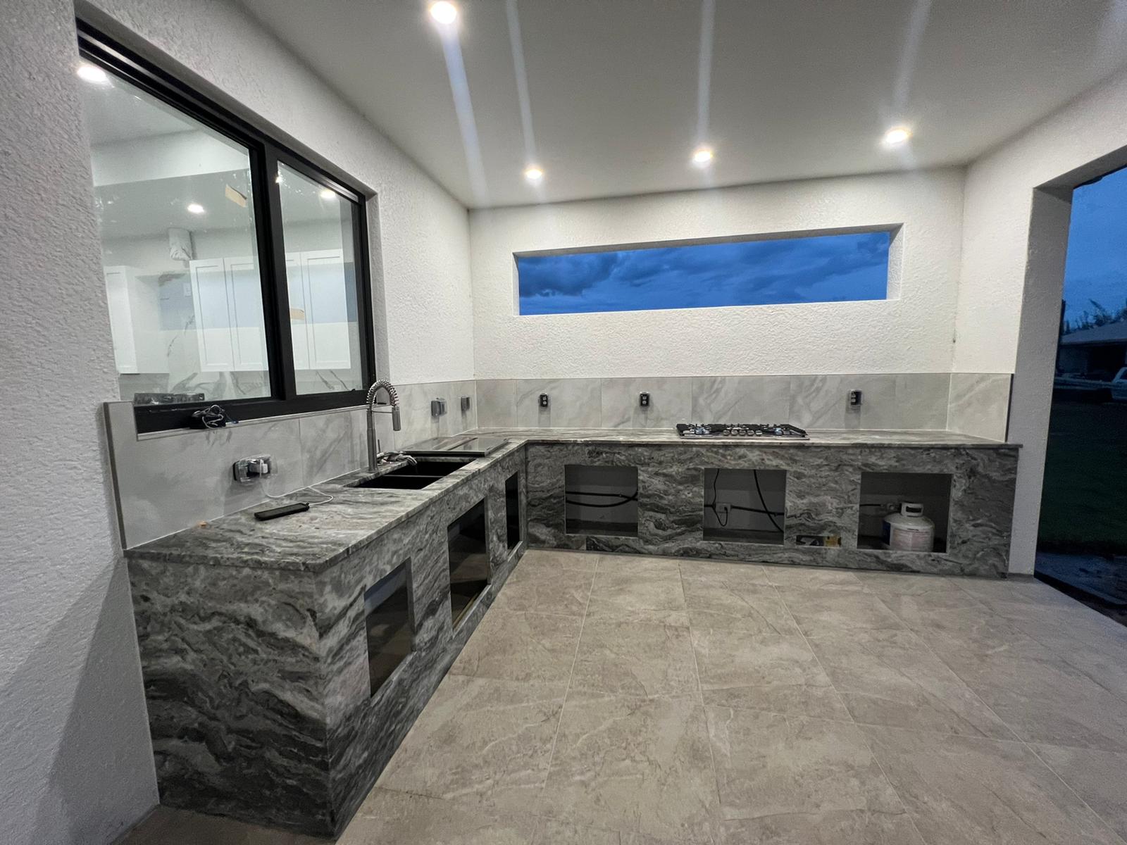 Outdoor kitchen granite 