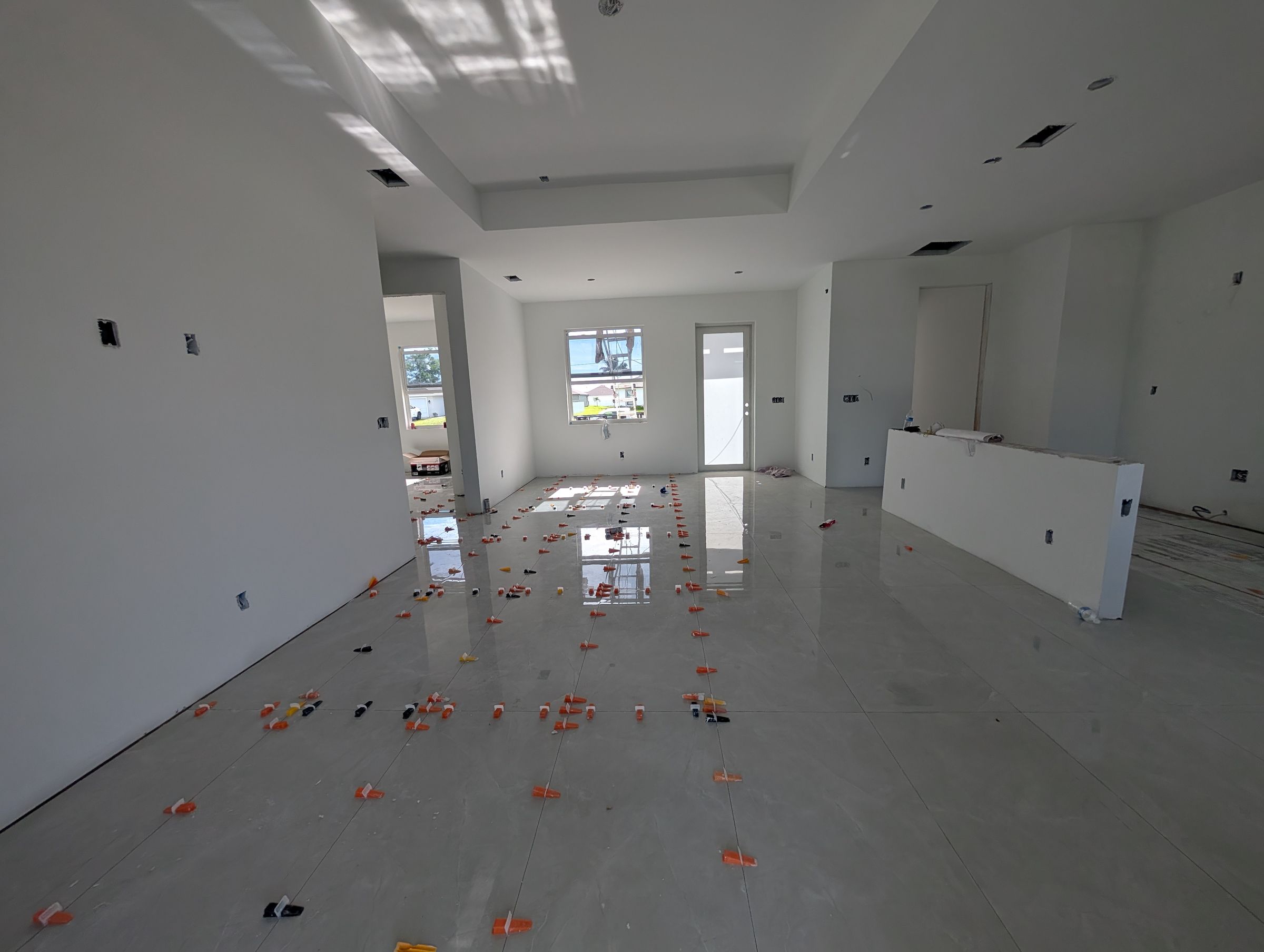 Tile installation new build  