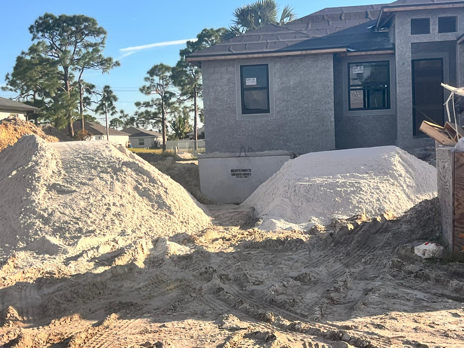 Septic tank installed
