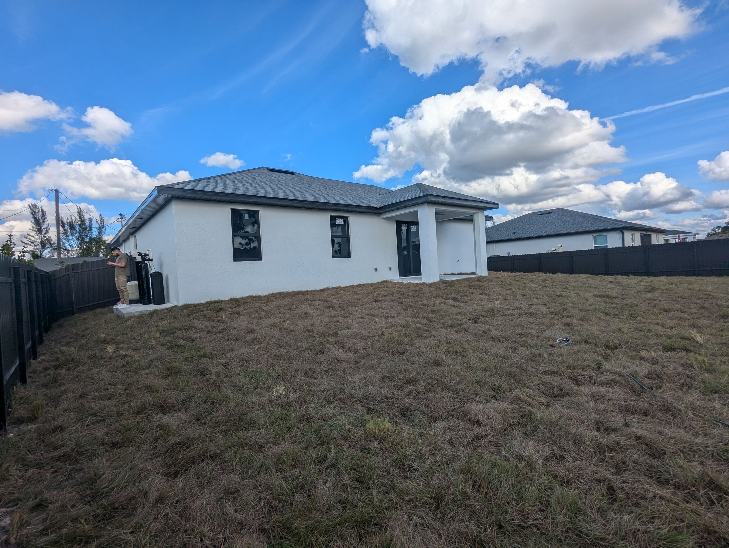 Fenced back yard 