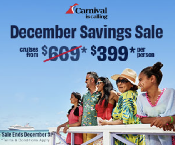 Family enjoying a Carnival Cruise