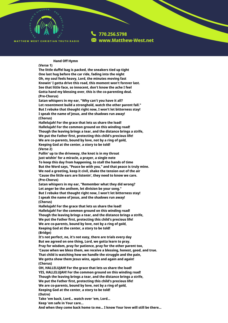 Hand Off Hymn