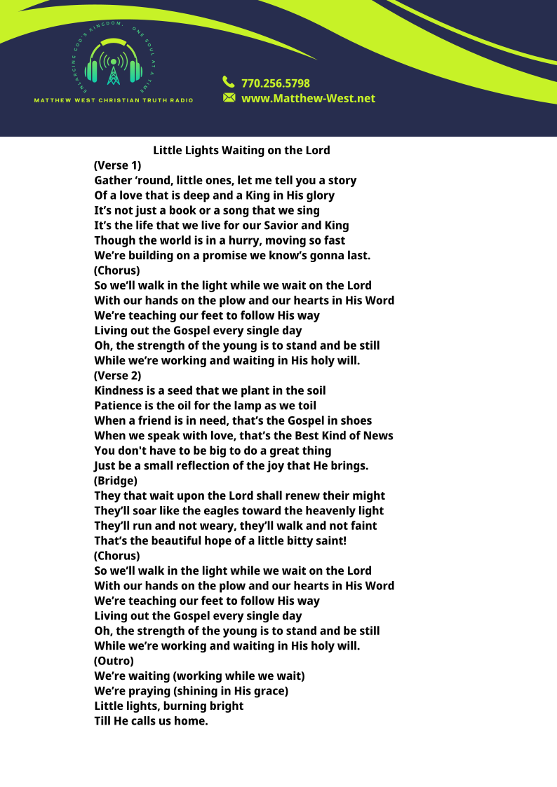 Little Lights Waiting on the Lord