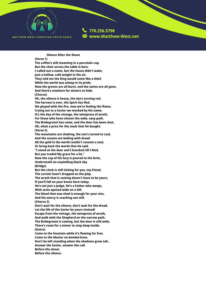 Silence After the Shout