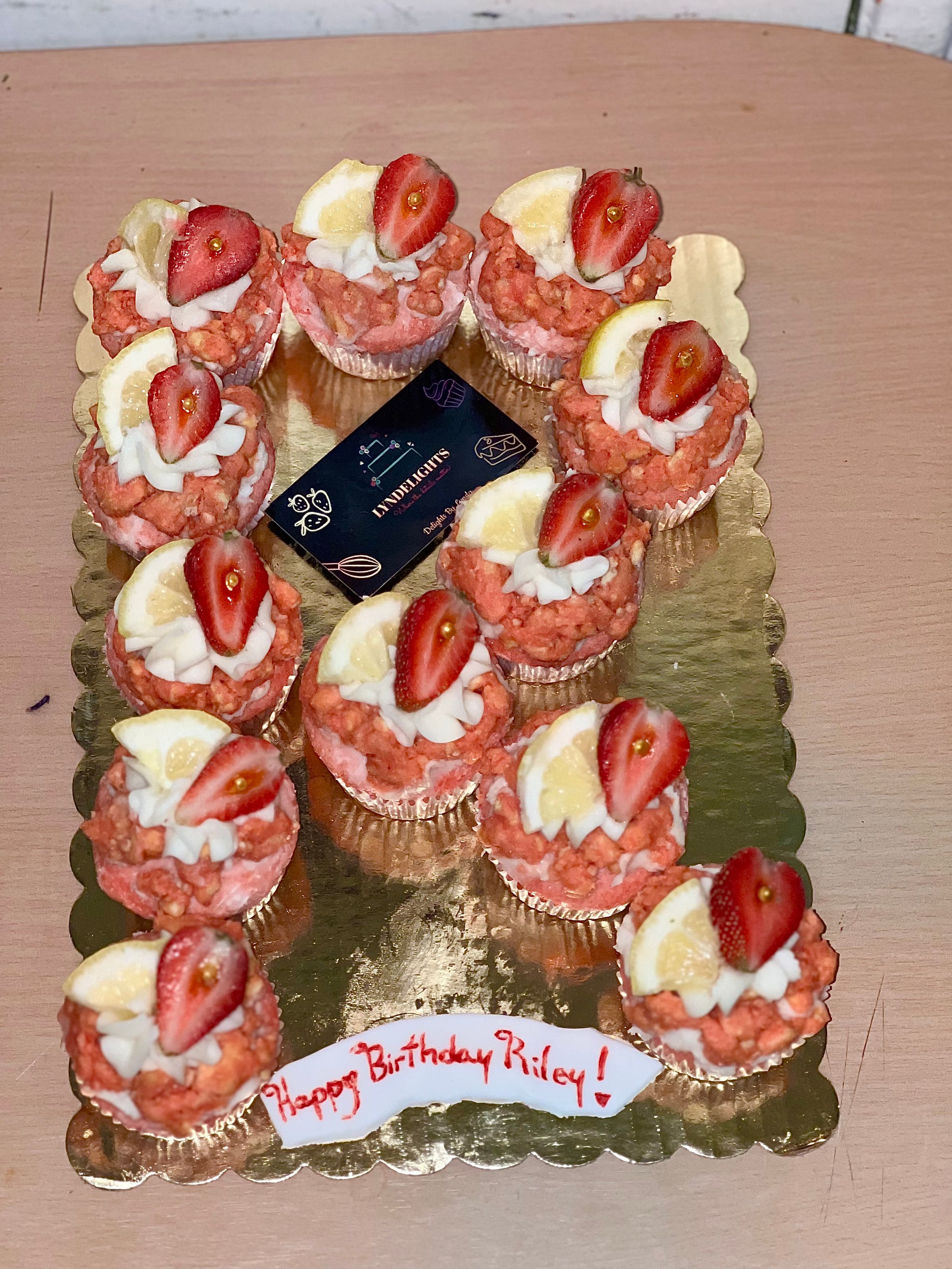 Strawberry Lemon Custom Cupcakes