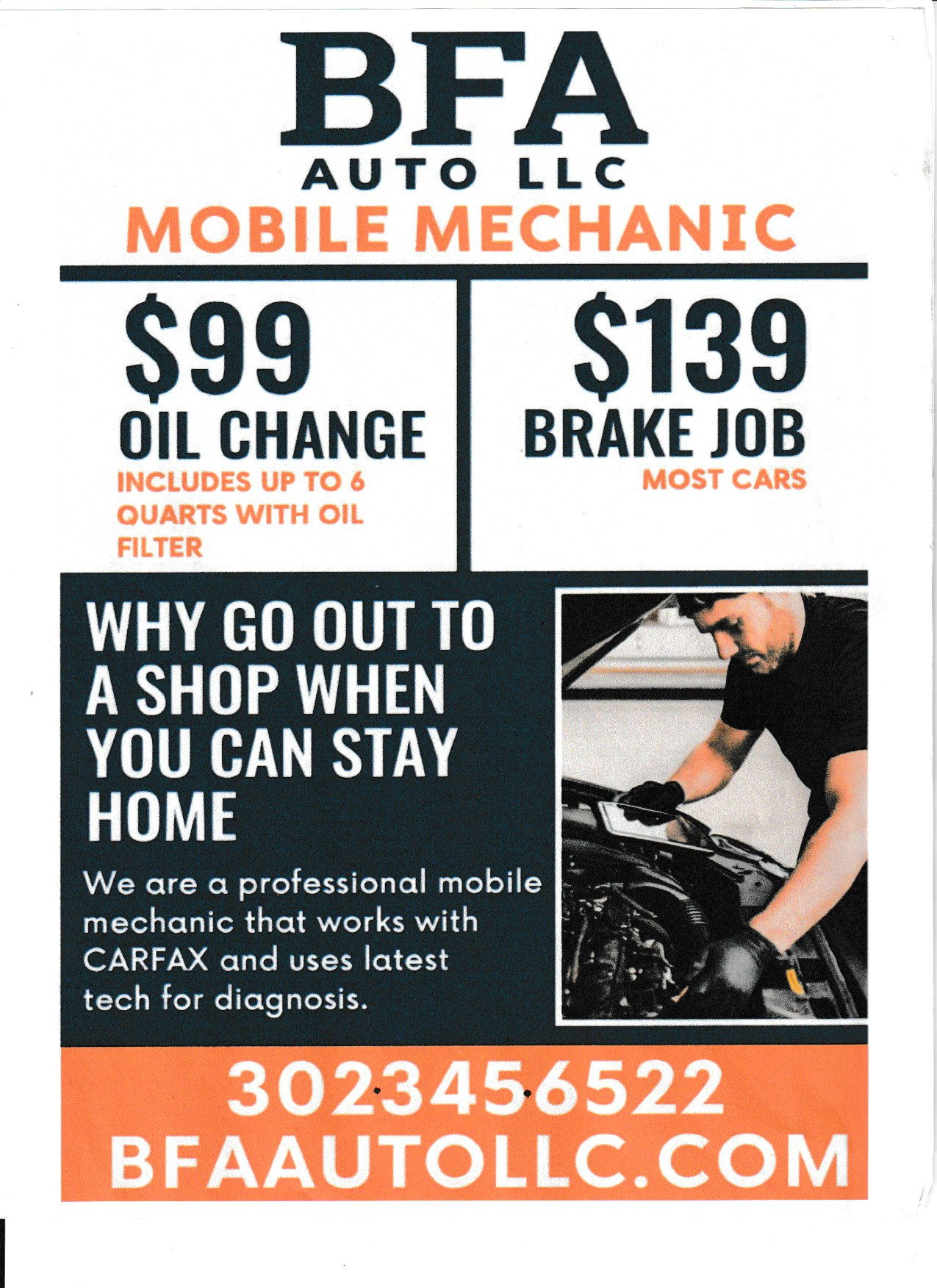 Automotive repair mobile mechanic's image