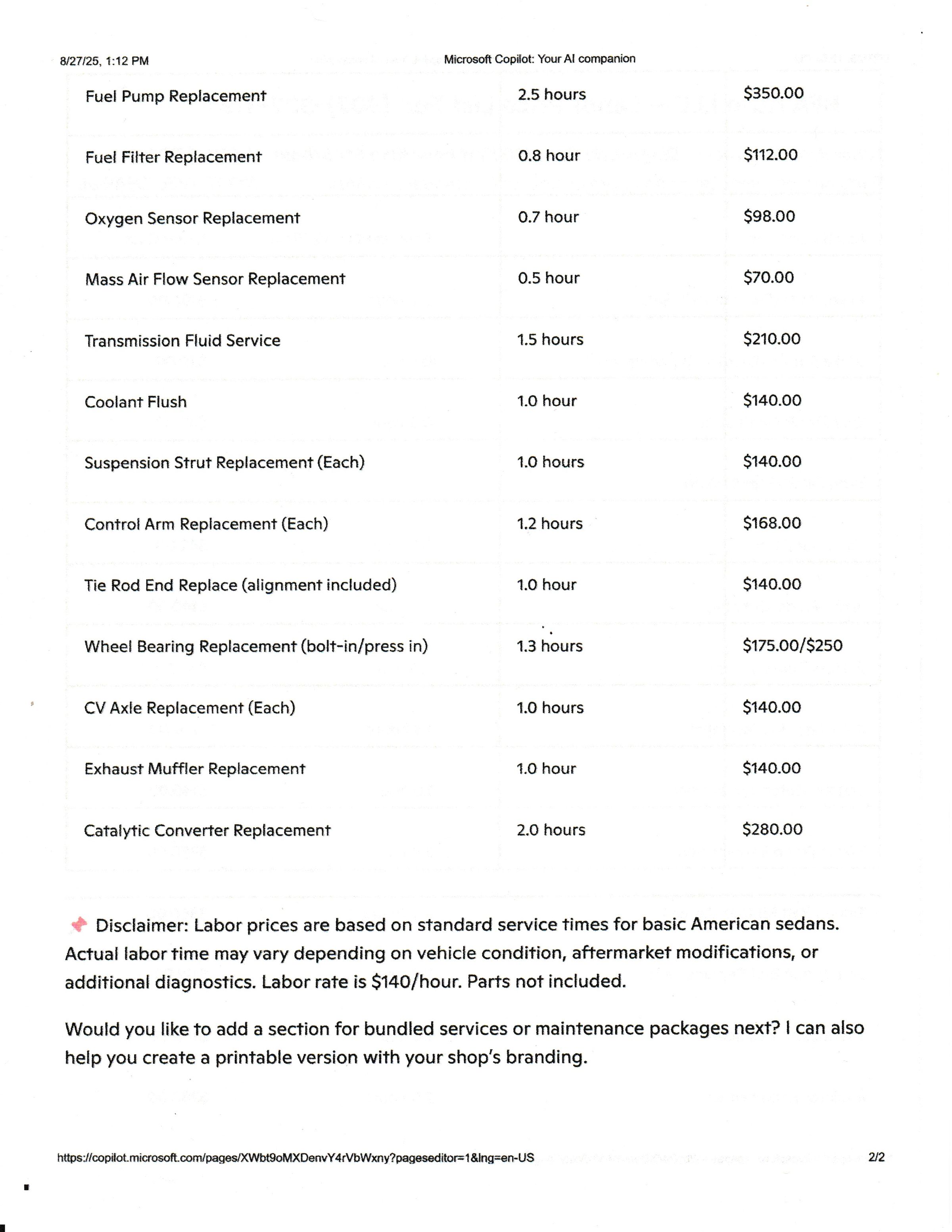 Automotive repair mobile mechanic's image