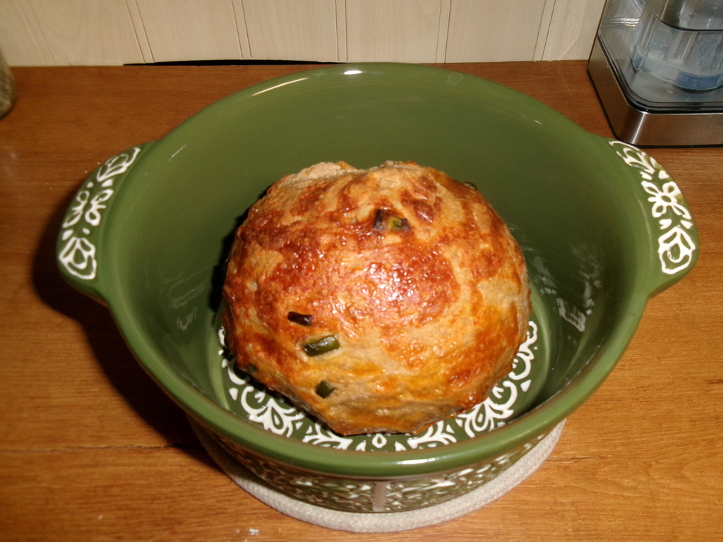 Whole Grain Jalapeno and Cheddar Artisan Bread