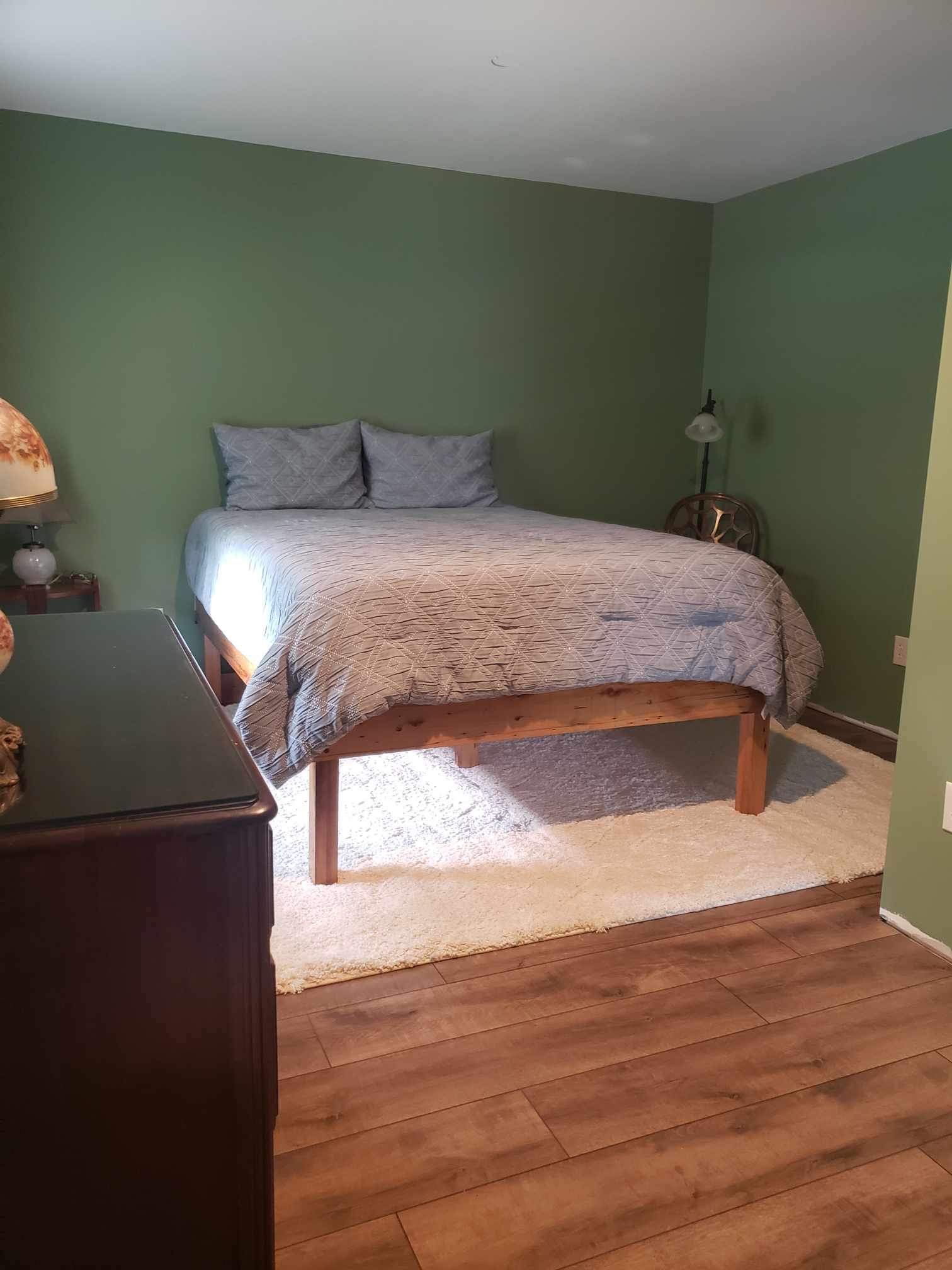 Made to Order Wood Stain Hardwood Bed Frame 