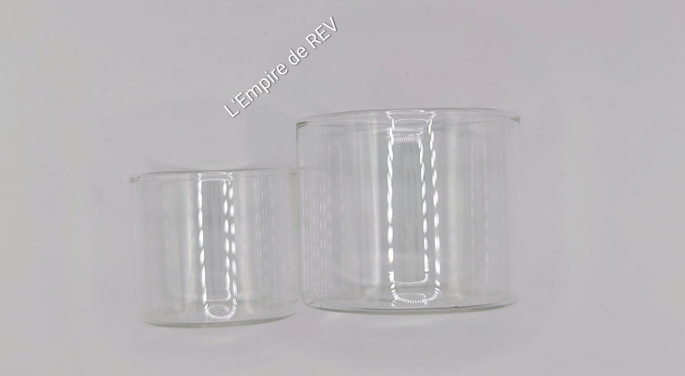 Porte bougie en verre