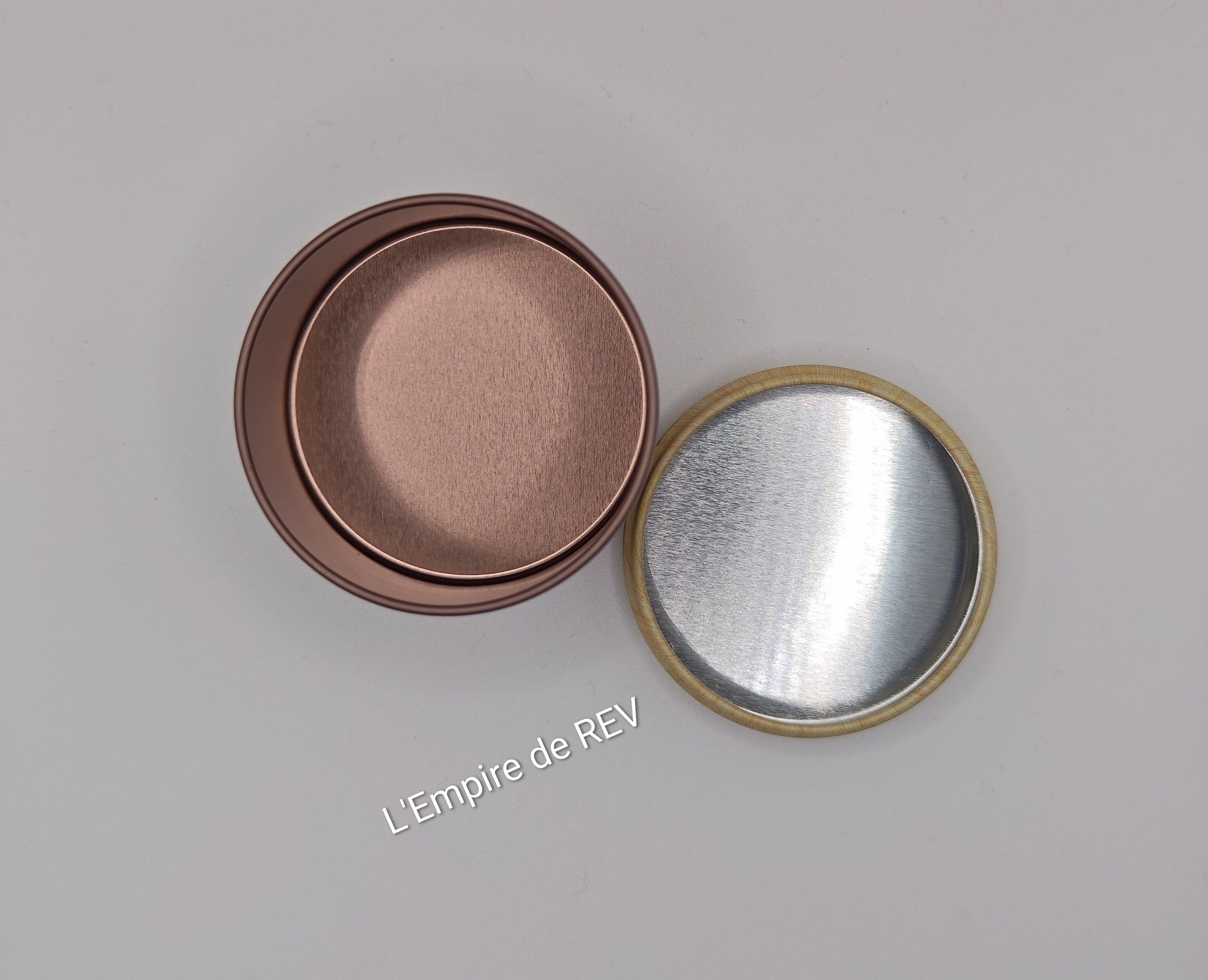 Contenant en métal pour bougie Or,Noir,Blanche,Bronze